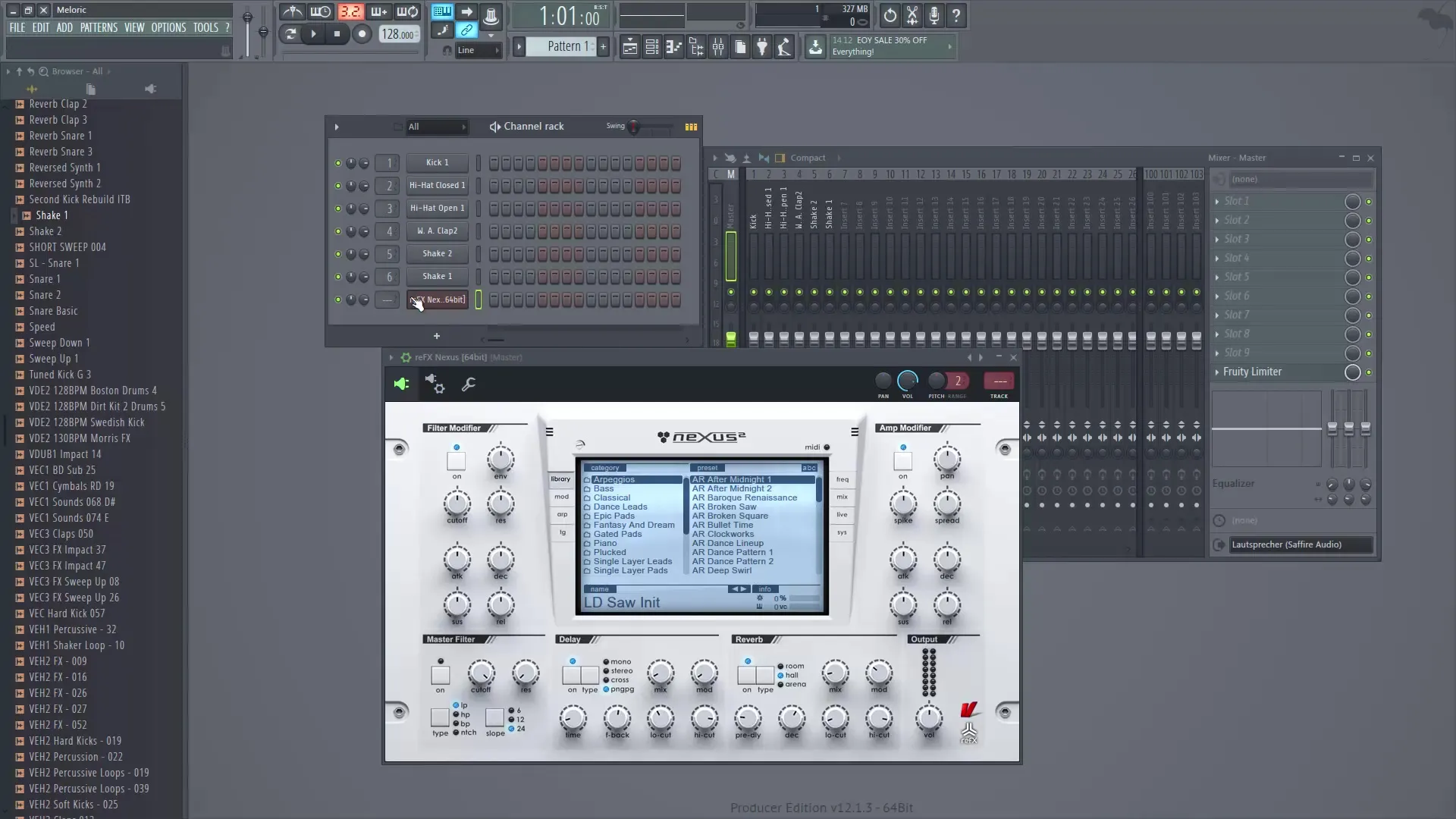 Effective loading of instruments and patterns in FL Studio Effective loading of instruments and patterns in FL Studio