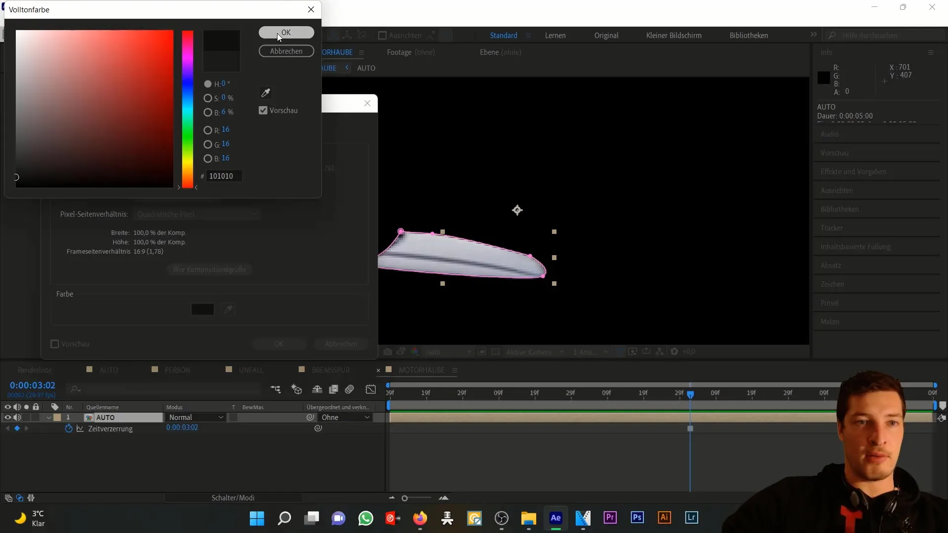 Simulasi realistis kerusakan pada kap mesin di After Effects Simulasi realistis kerusakan pada kap mesin di After Effects