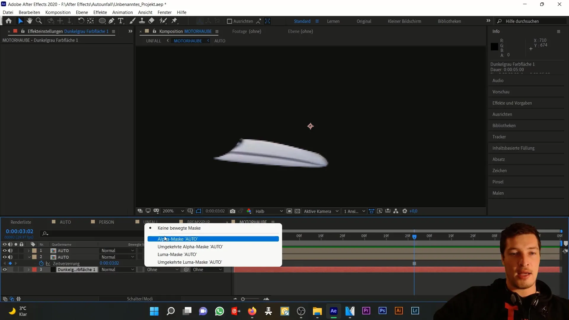 Simulasi realistis kerusakan pada kap mesin di After Effects Simulasi realistis kerusakan pada penutup mesin di After Effects