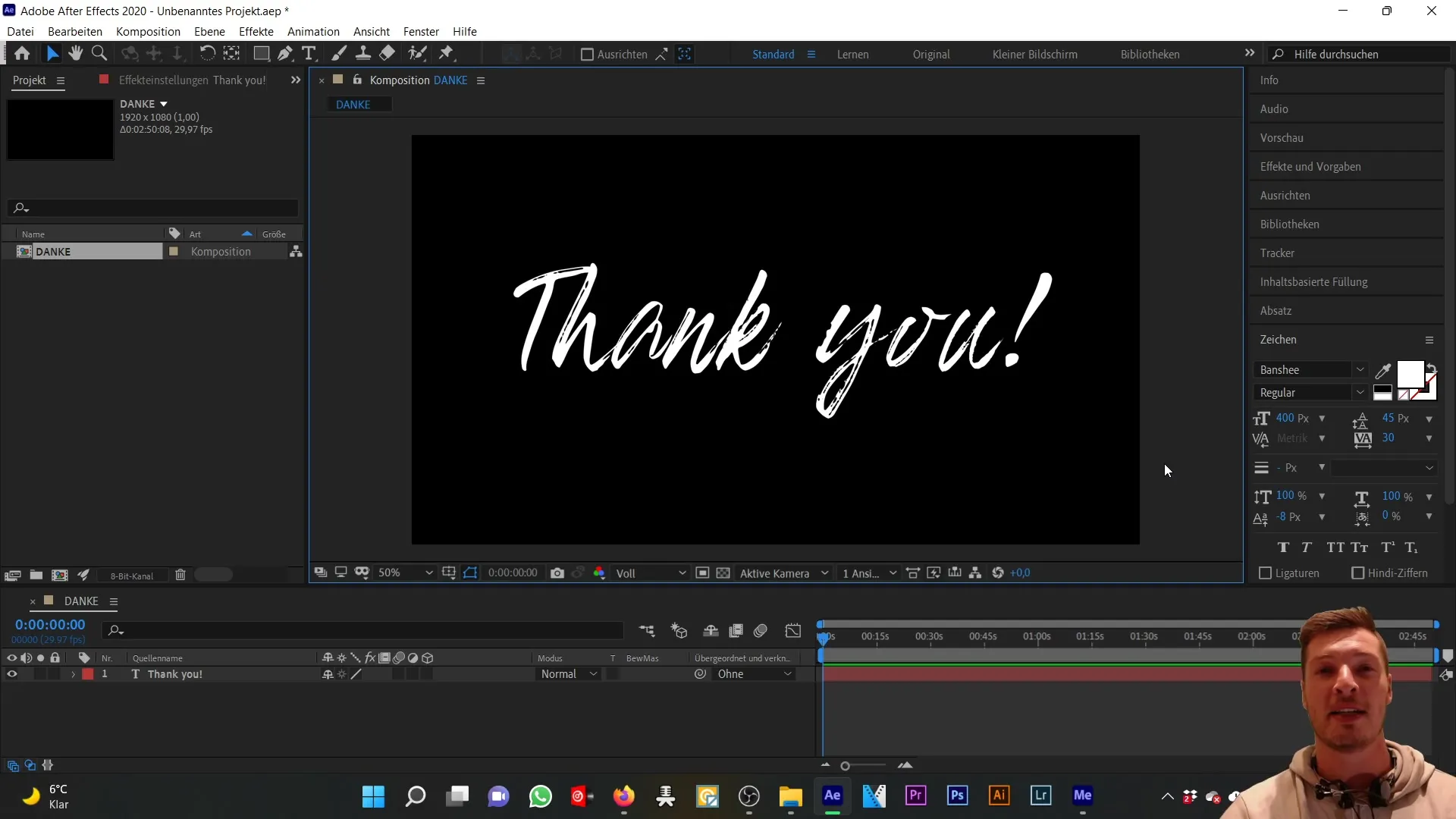After Effects-Tutorial: Danke dir und alles Gute