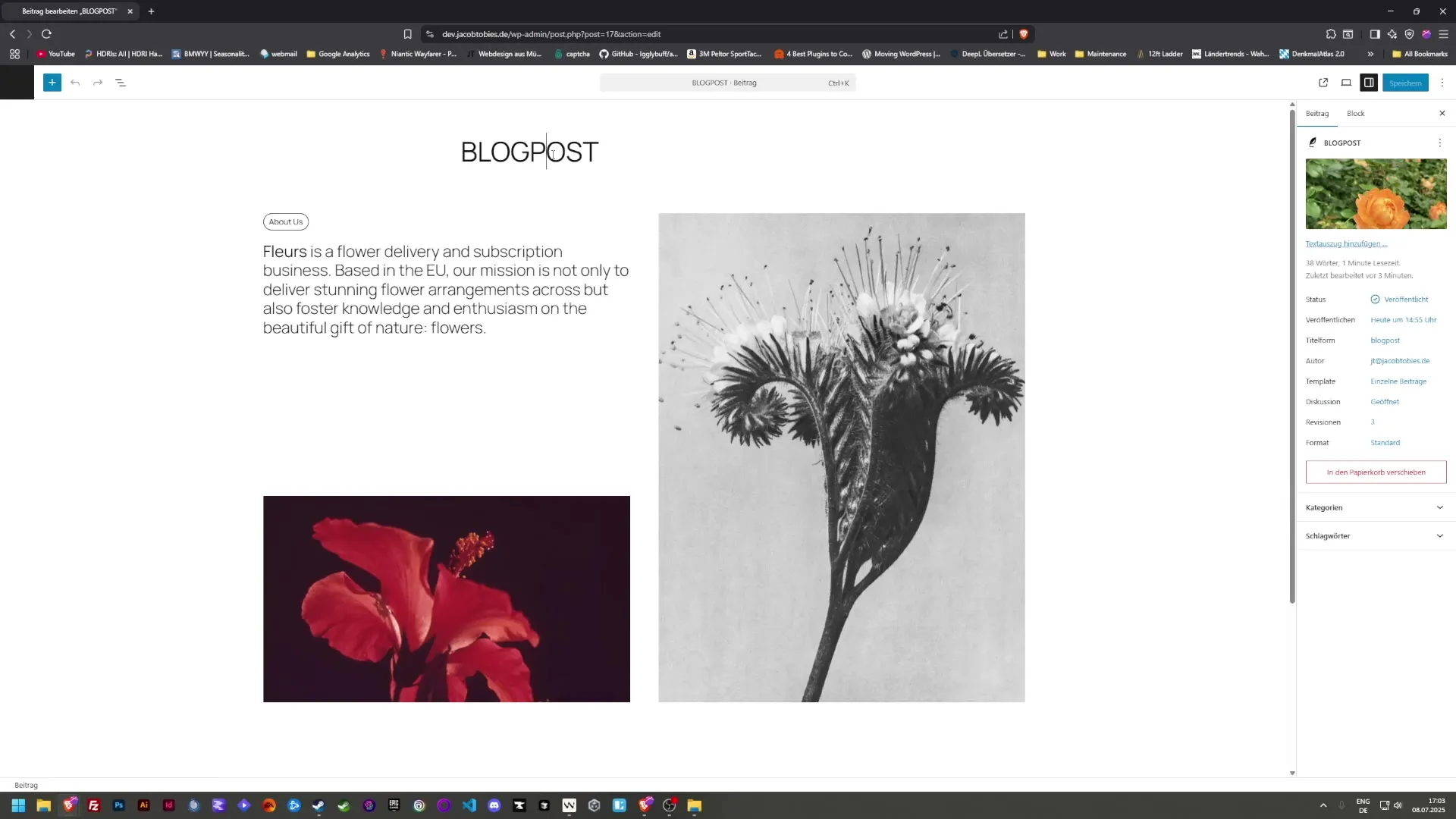 Anleitung zum Erstellen deines ersten Blogbeitrags