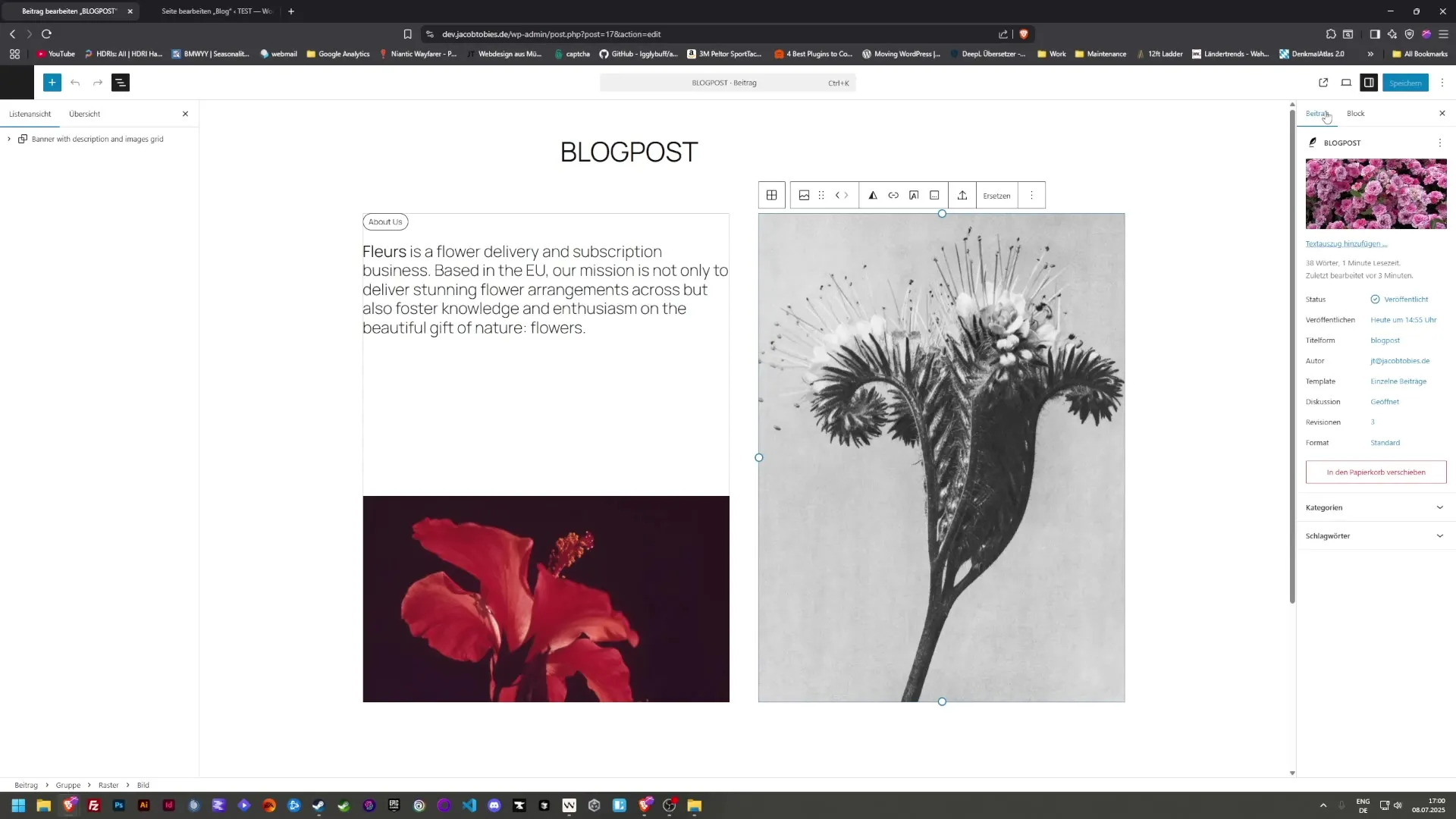 Anleitung zum Erstellen deines ersten Blogbeitrags