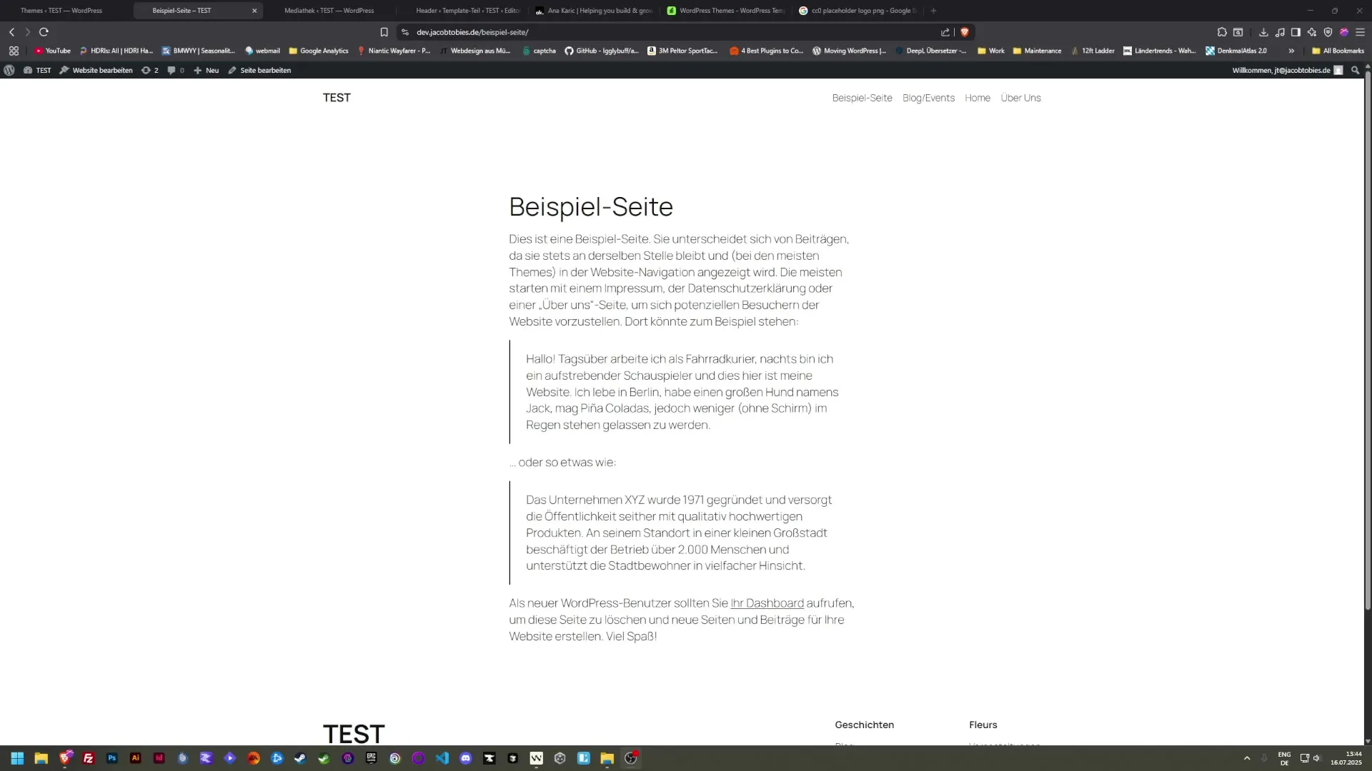 Anpassung von WordPress Themes f&uuml;r dein Webdesign