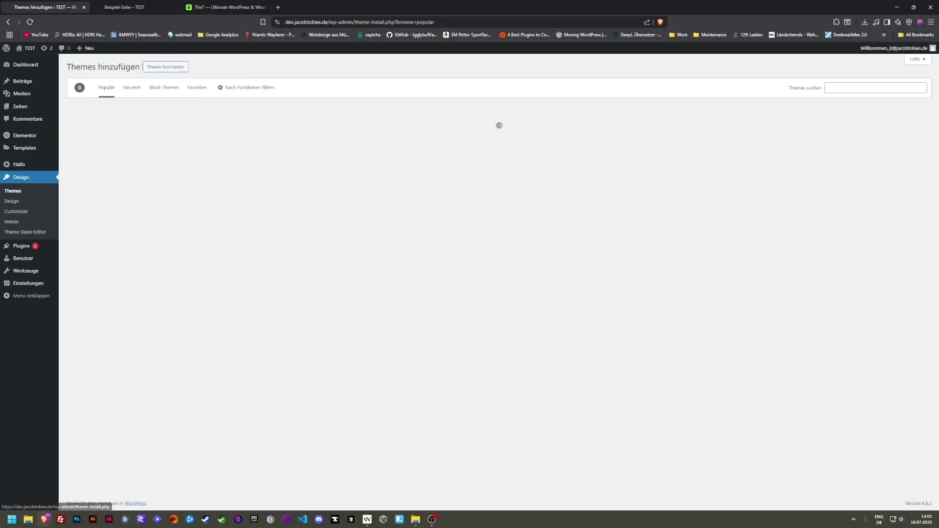 Themen finden und installieren in WordPress