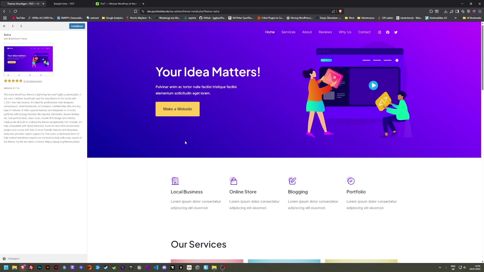Themen finden und installieren in WordPress