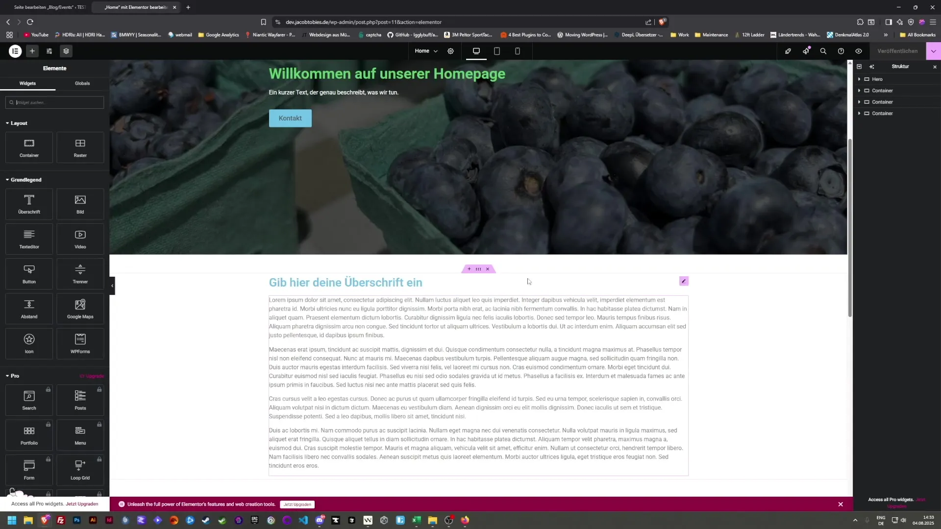 Einfach und effizient Webseiten gestalten mit Page Buildern
