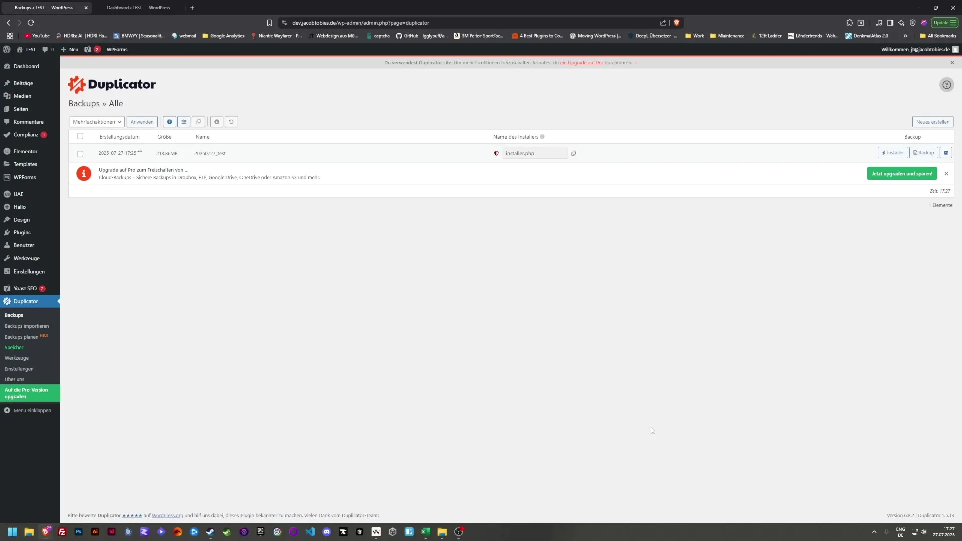 Sicherheitsma&szlig;nahmen und Backup-Strategien f&uuml;r WordPress