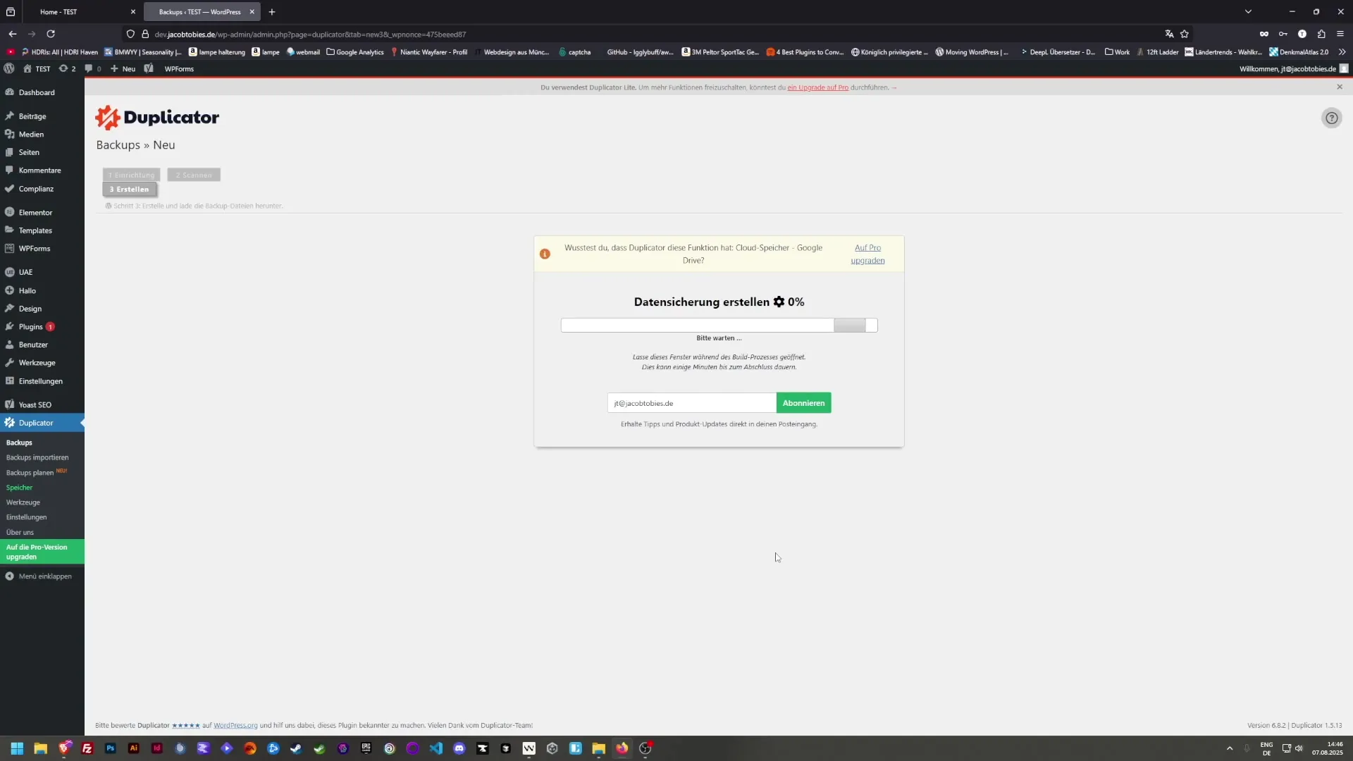 Backup mit Duplicator: Sicher deine Webseite