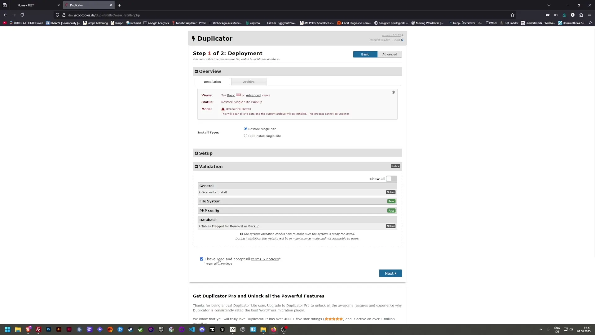 Backup mit Duplicator: Sicher deine Webseite