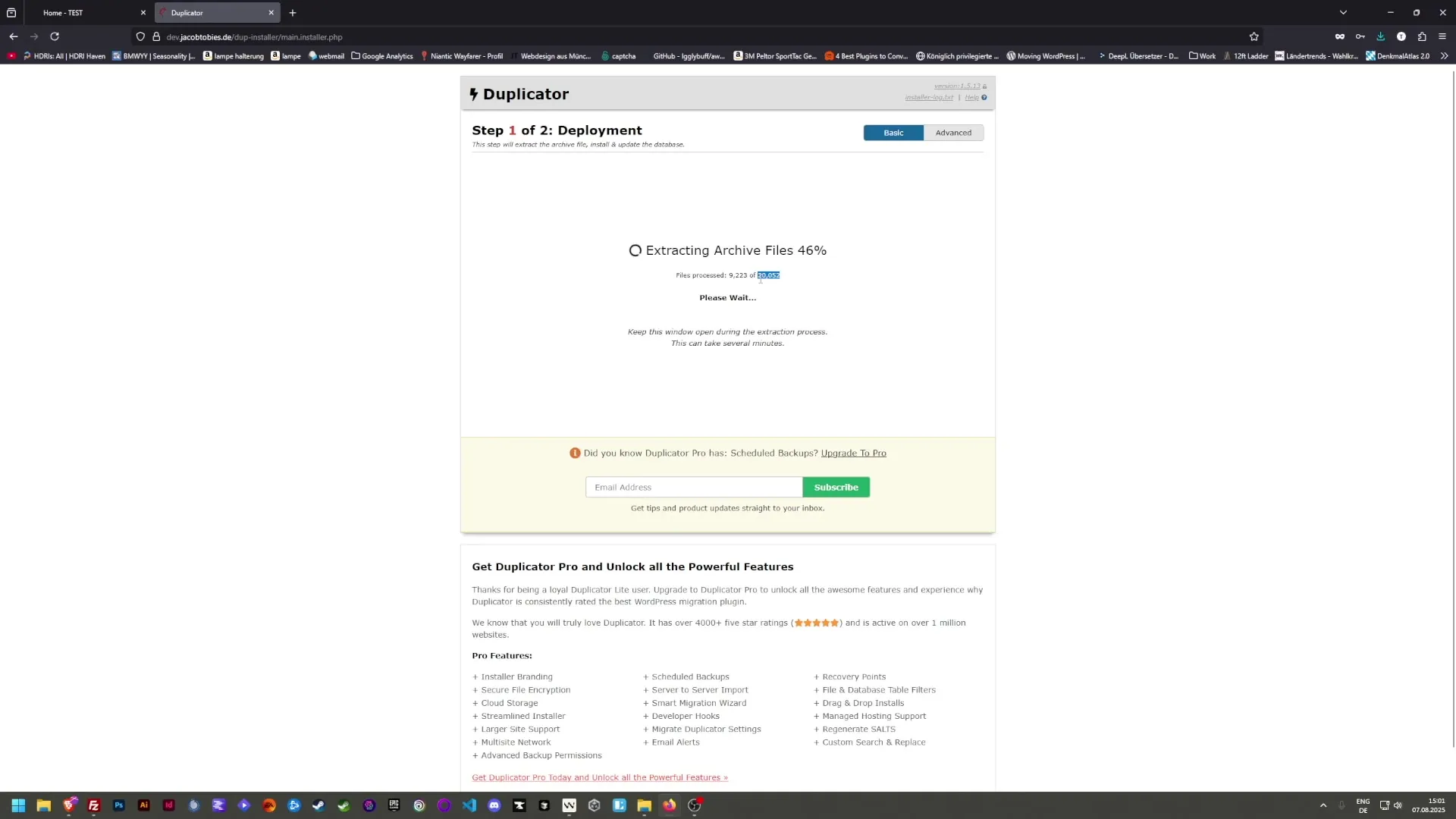 Backup mit Duplicator: Sicher deine Webseite