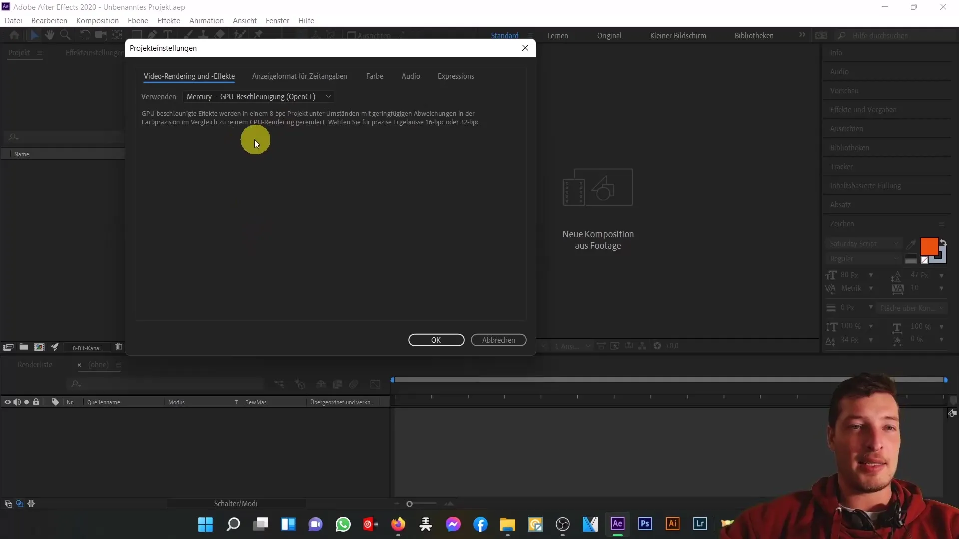 Gambaran dasar antarmuka pengguna After Effects Gambaran dasar antarmuka pengguna After Effects