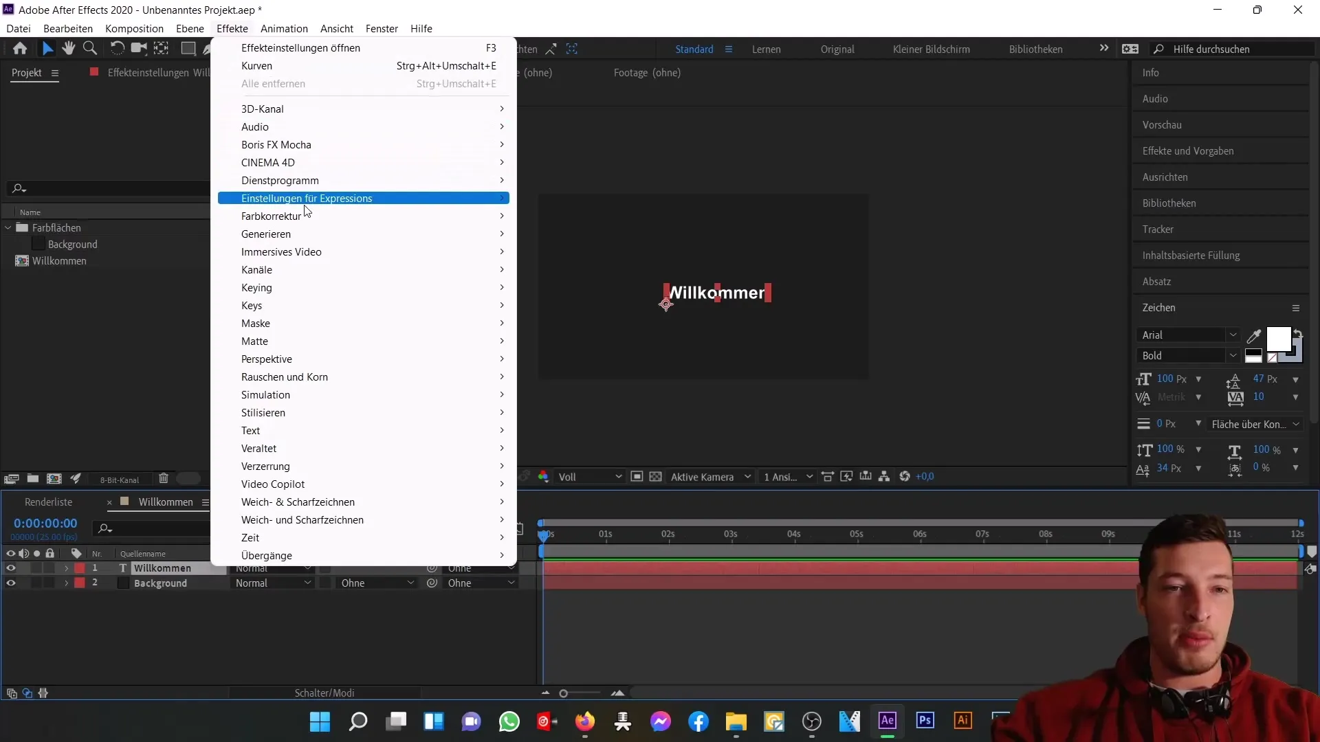 Gambaran dasar antarmuka pengguna After Effects Gambaran dasar tentang antarmuka pengguna After Effects