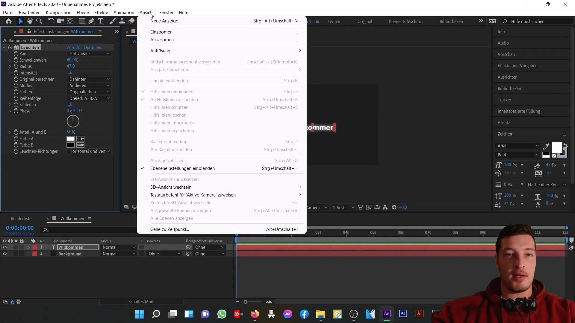 Gambaran dasar antarmuka pengguna After Effects Gambaran dasar antarmuka pengguna After Effects