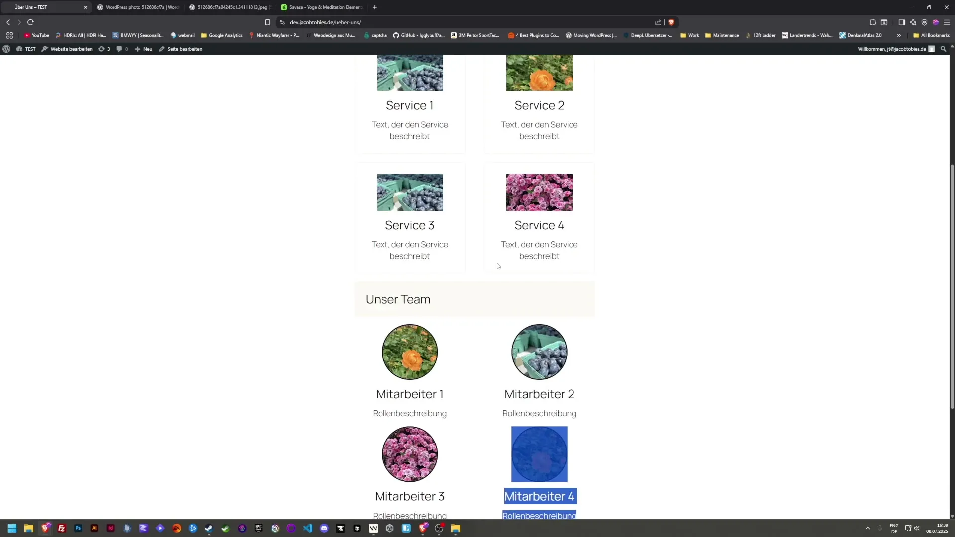 &Uuml;ber uns-Seite effektiv erstellen mit WordPress