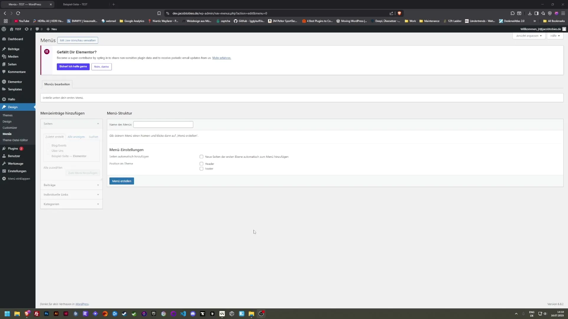 Men&uuml;s effizient erstellen und verwalten in WordPress