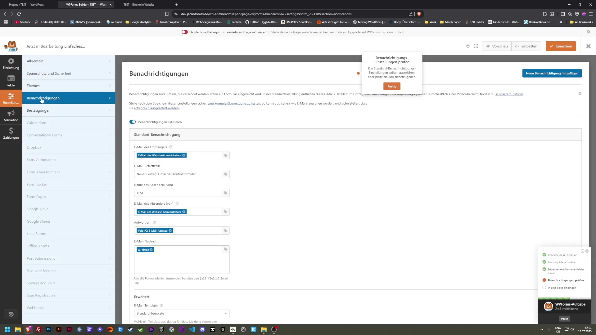 Kontaktformular mit Contact Form 7 f&uuml;r deine Webseite erstellen