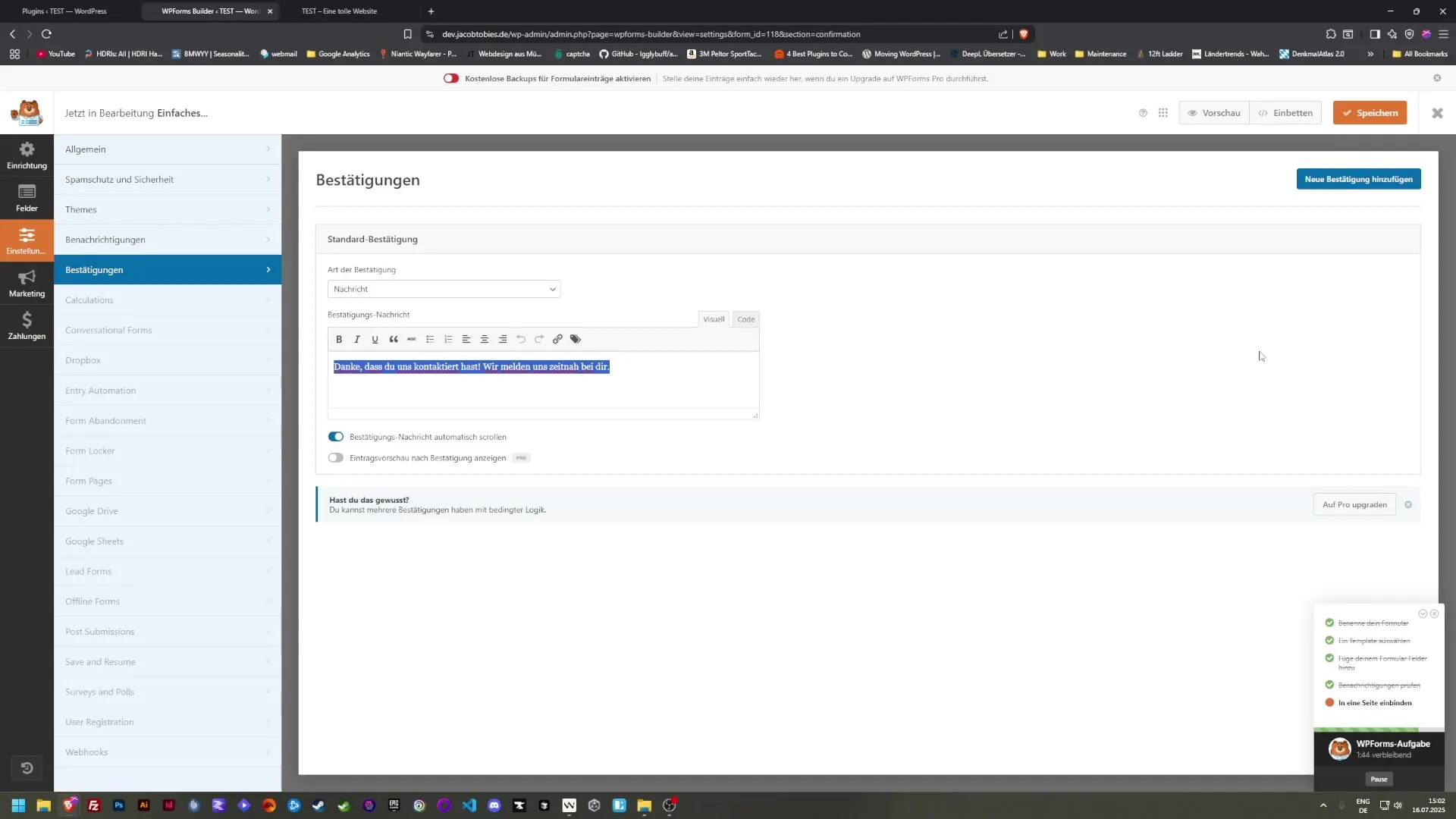 Kontaktformular mit Contact Form 7 f&uuml;r deine Webseite erstellen
