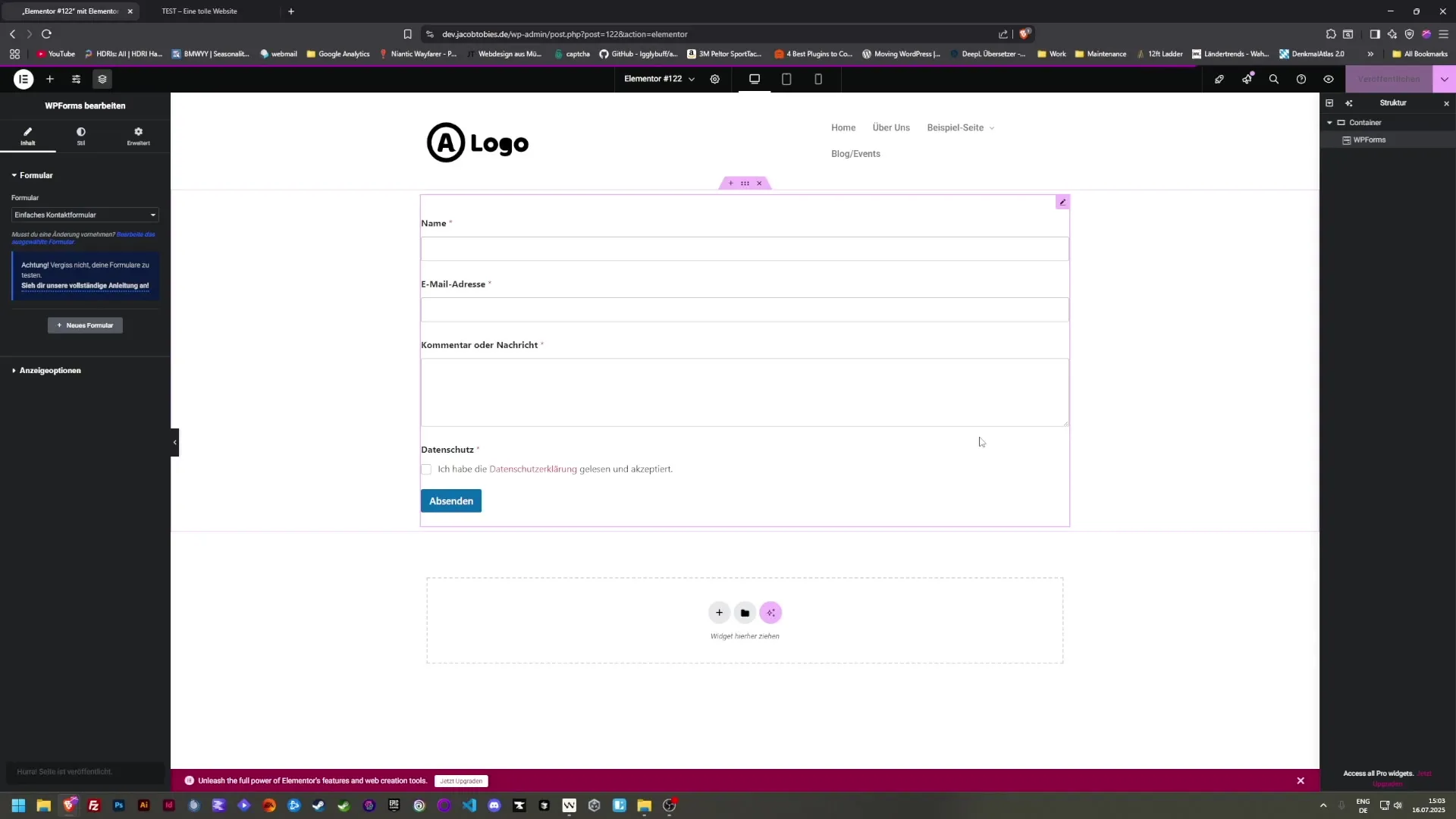 Kontaktformular mit Contact Form 7 f&uuml;r deine Webseite erstellen