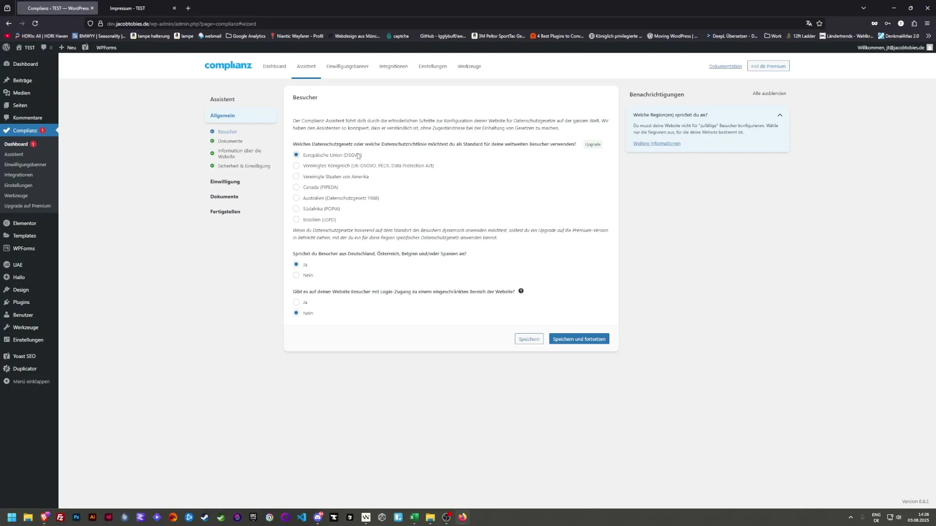 Konfiguration des Cookie-Banners mit Complianz leicht gemacht