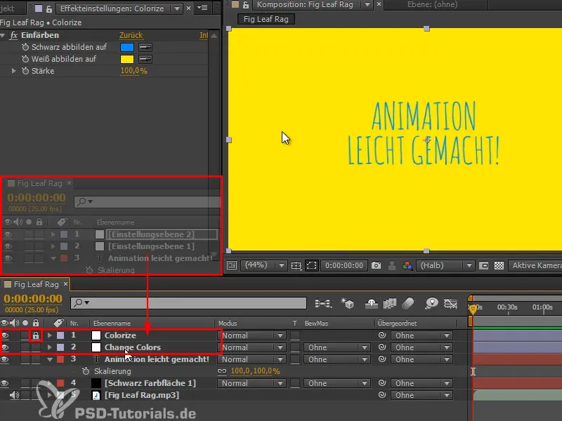 Animación fácil: los colores