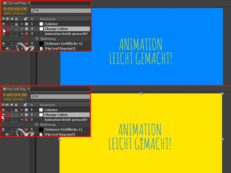 Animación fácil: los colores