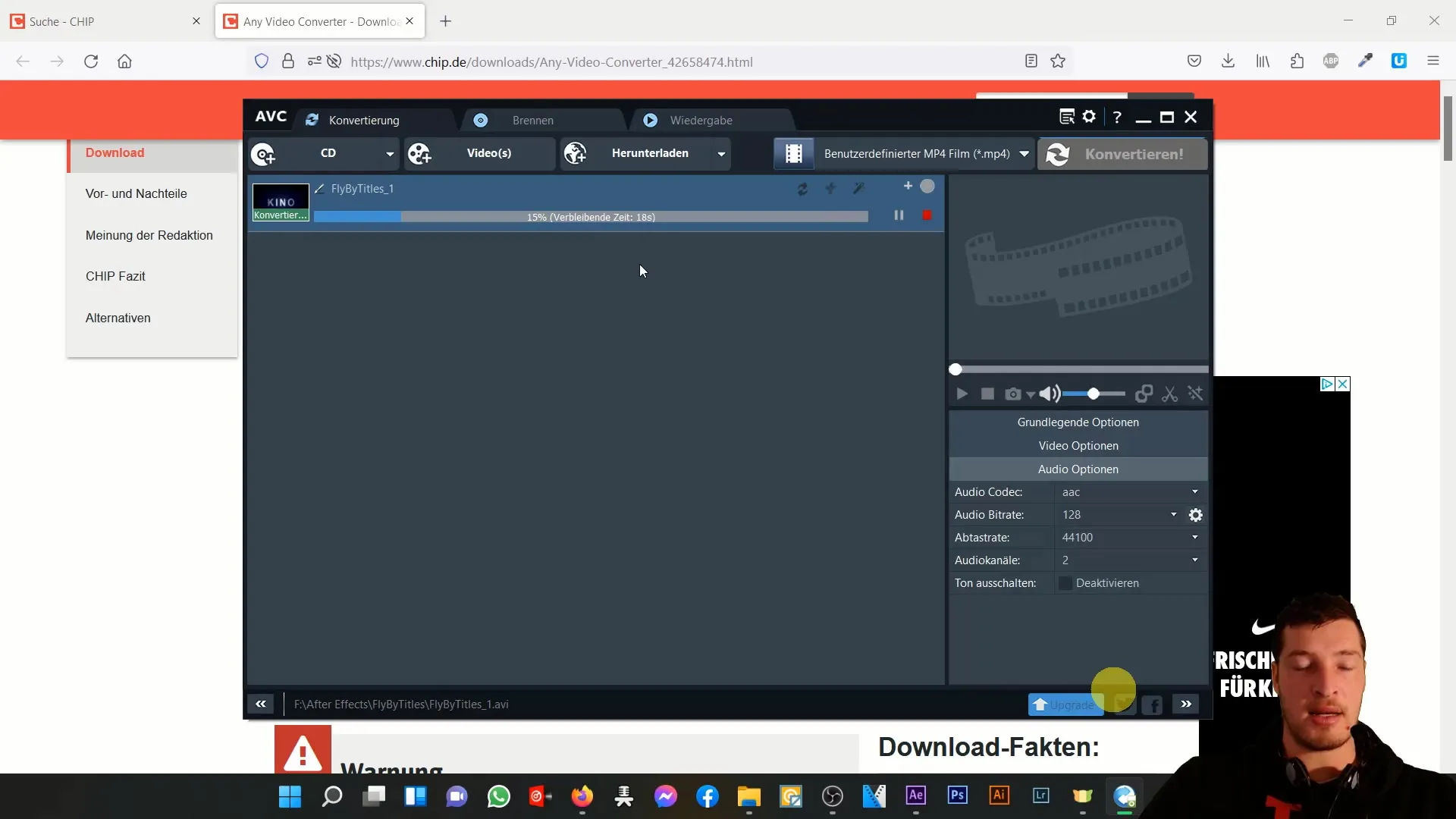 Anleitung zur Konvertierung von AVI und MOV zu MP4 mit Any Video Converter