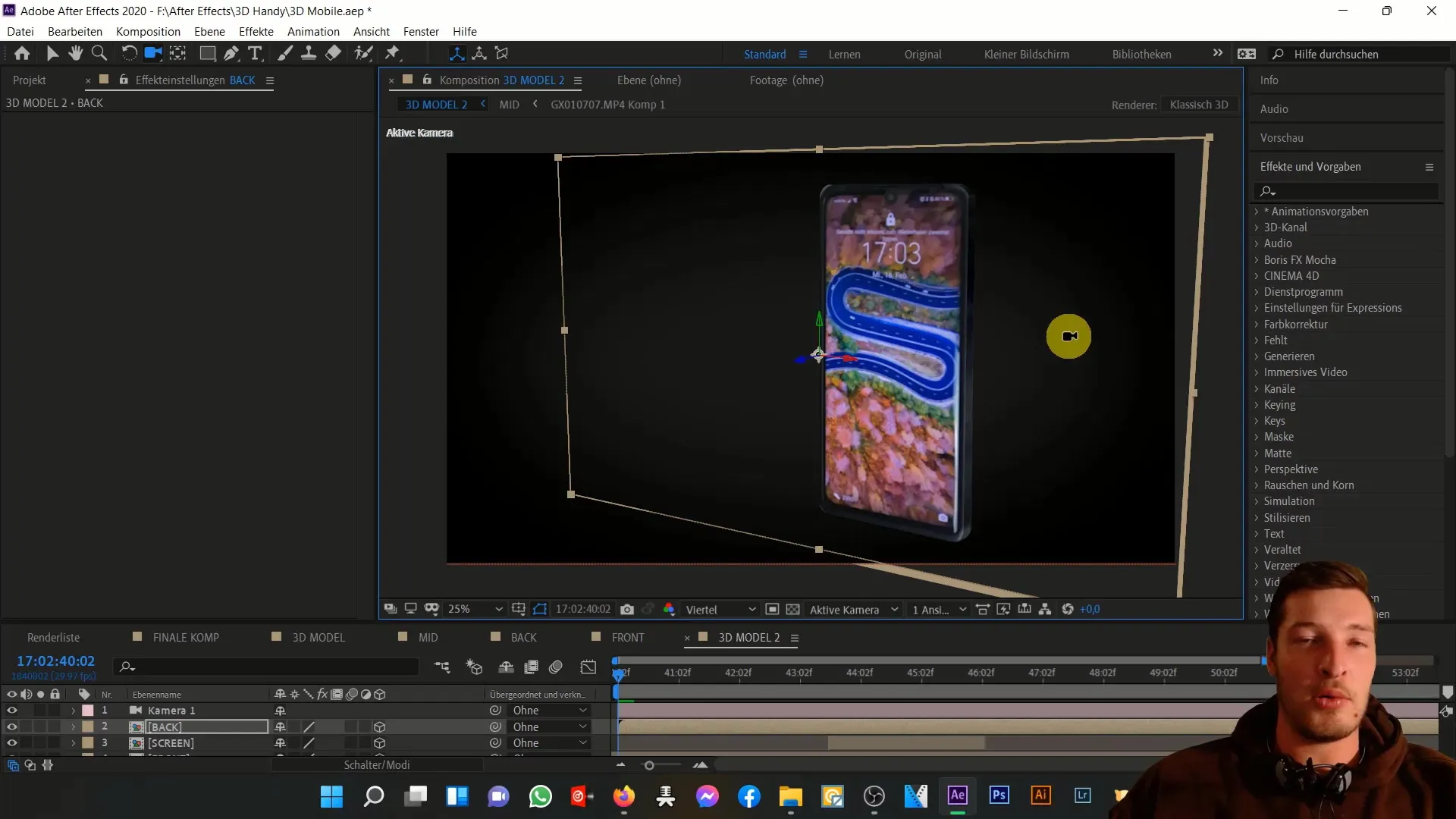 Membuat ponsel 3D sendiri di After Effects Membuat ponsel 3D sendiri di After Effects