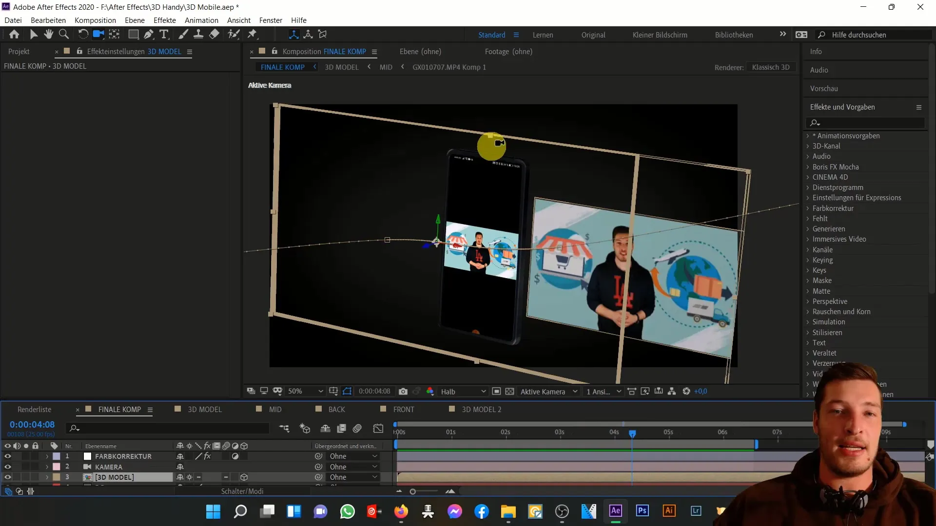 Membuat ponsel 3D di After Effects sendiri Membuat ponsel 3D di After Effects sendiri