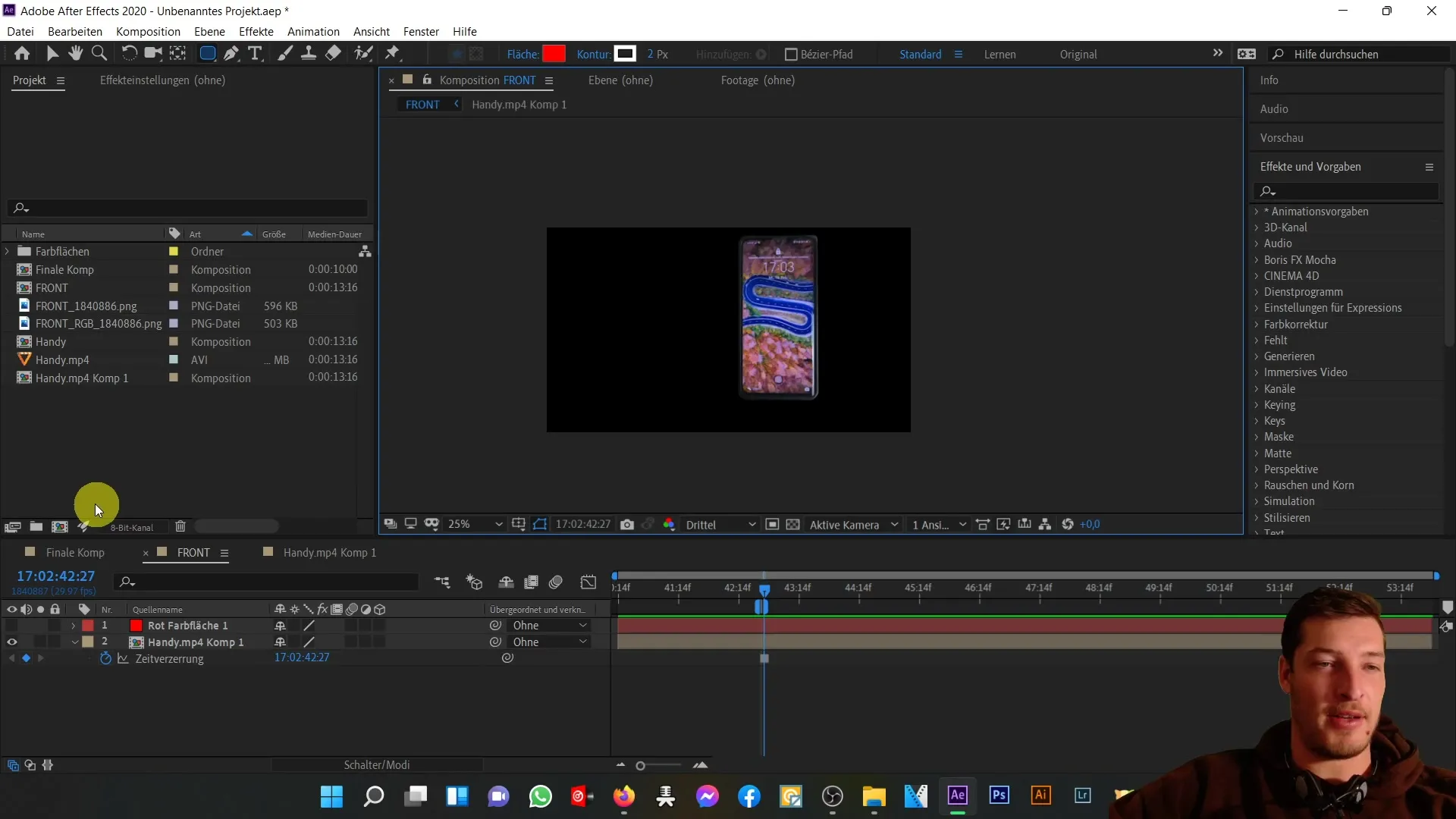 3D-Handy Rückseite erstellen in After Effects