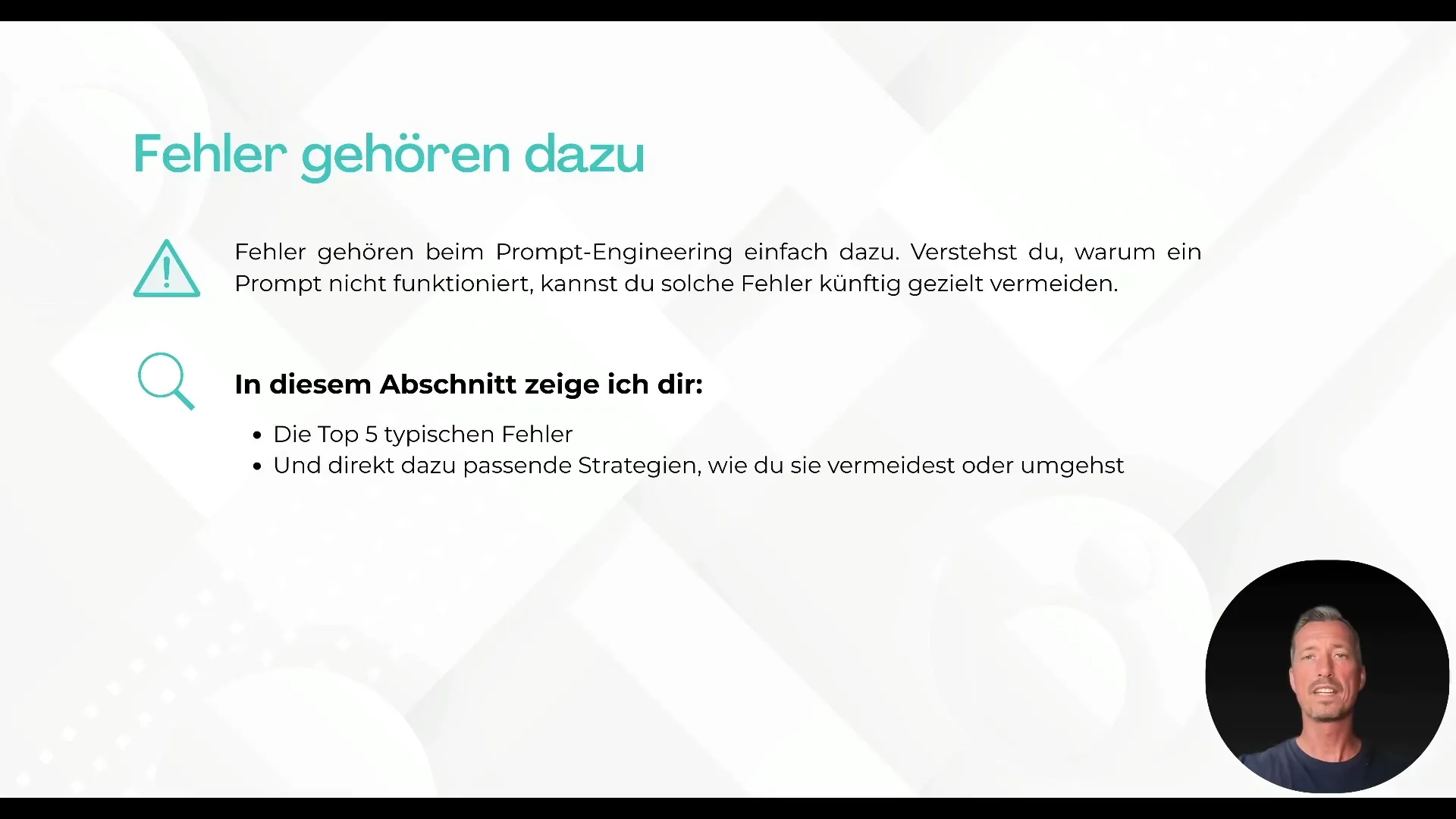 Successfully avoiding errors in prompting
