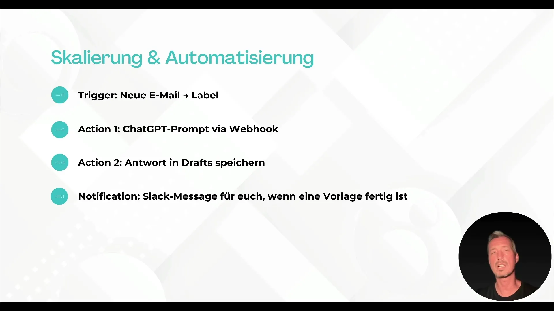 Automated email responses with AI workflow