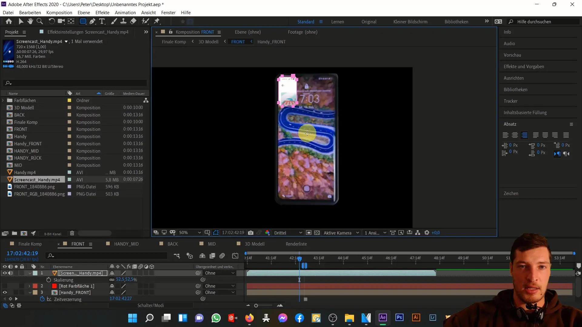 Mengatur ponsel 3D secara individual dalam After Effects Membuat ponsel 3D secara individual di After Effects