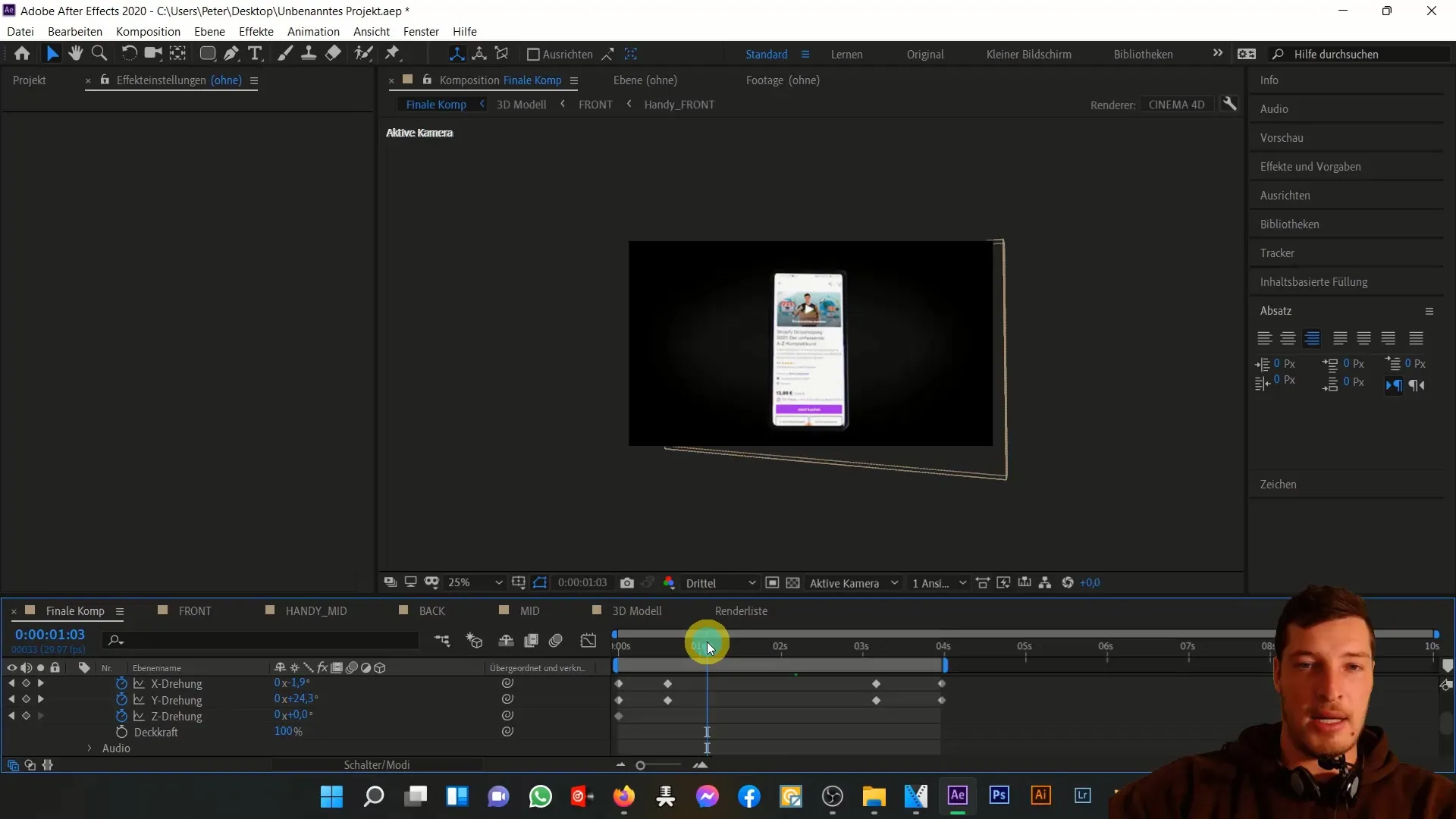 Membuat ponsel 3D secara individual di After Effects Buat ponsel 3D secara individual di After Effects
