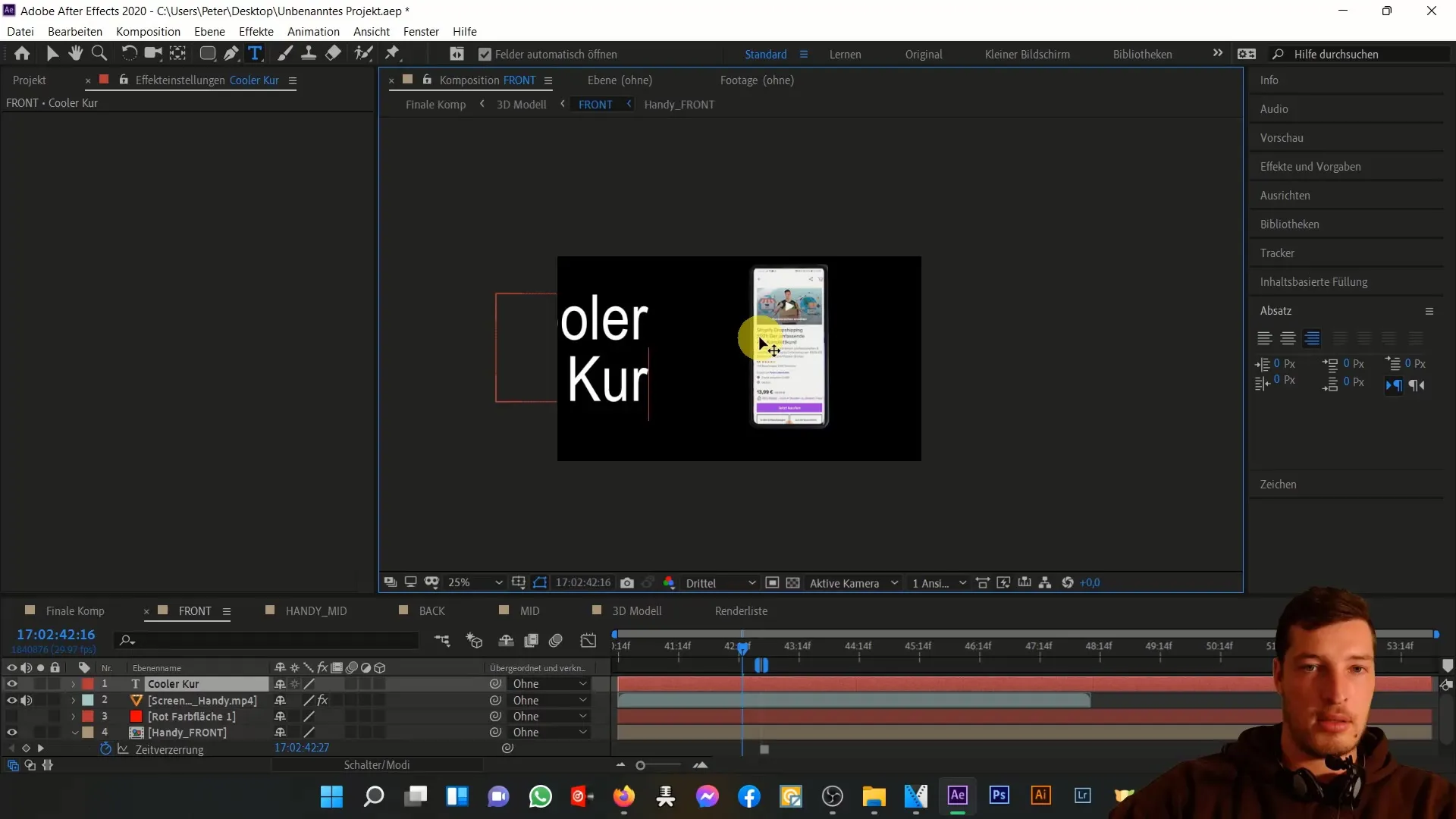 Mengkostumisasi ponsel 3D di After Effects Menggunakan ponsel 3D di After Effects secara individual