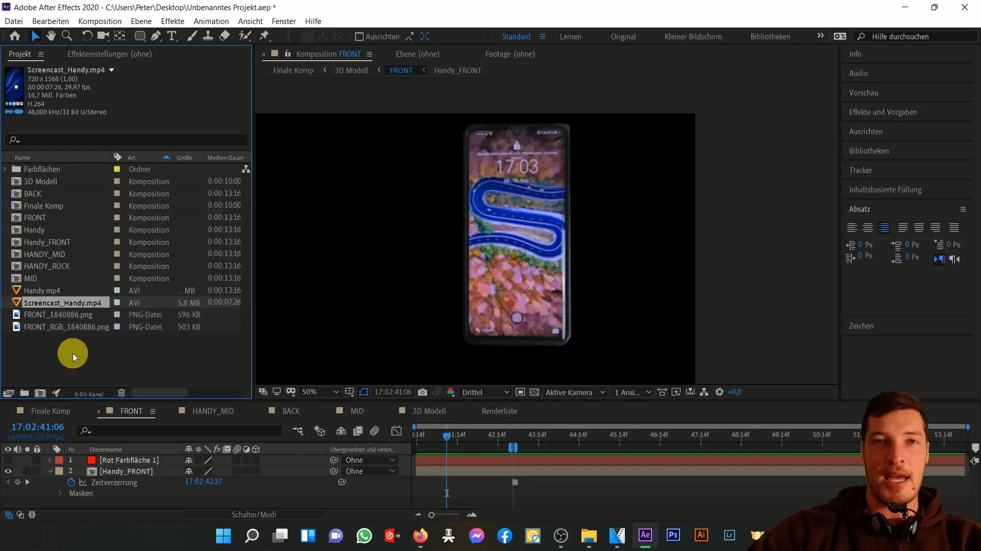 Mengatur ponsel 3D secara individual di After Effects Mengatur ponsel 3D secara individual di After Effects