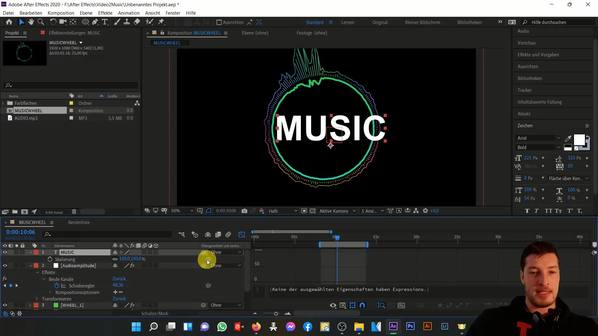 Musikanimation mit Expressions in After Effects