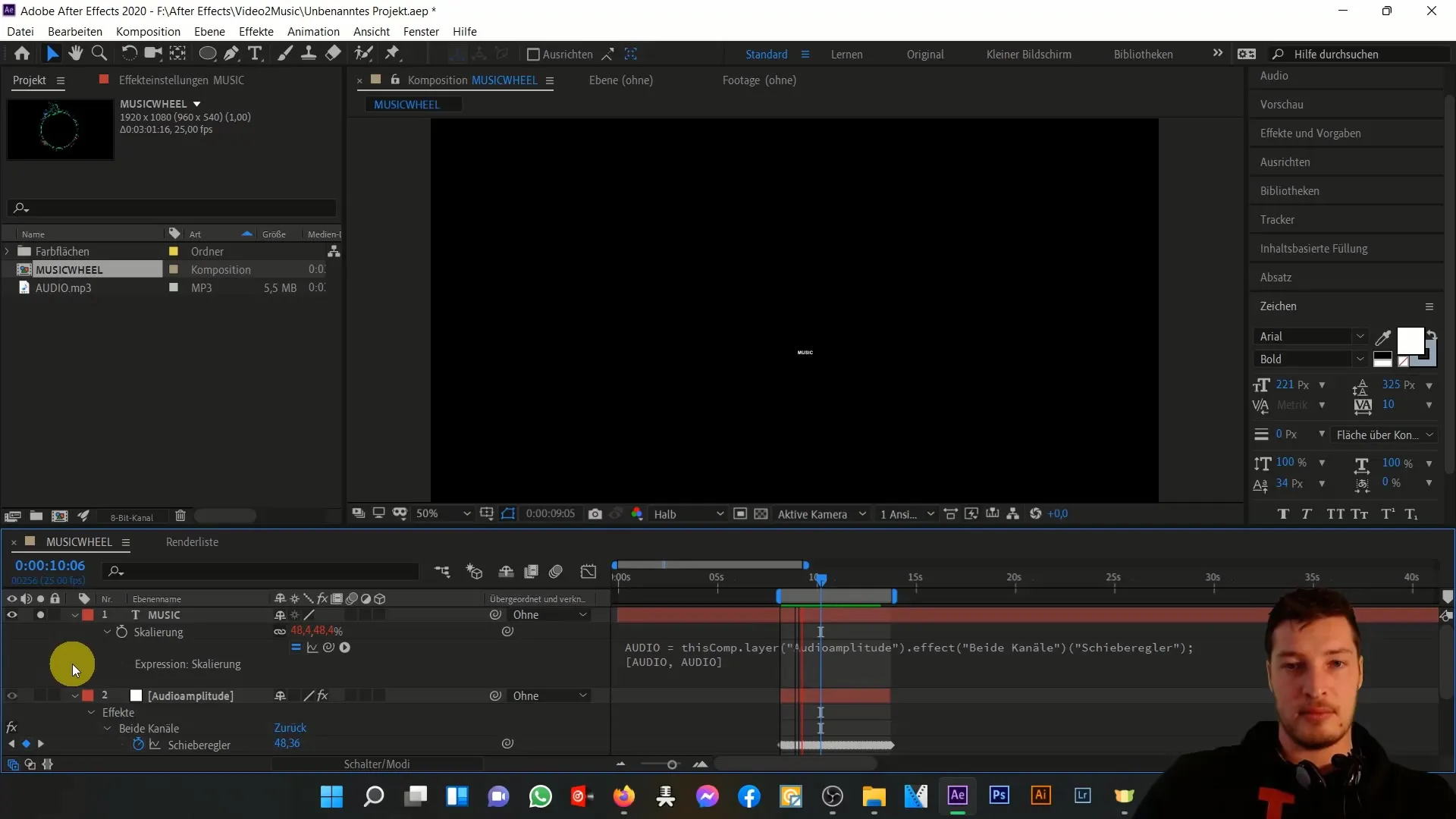 Musikanimation mit Expressions in After Effects