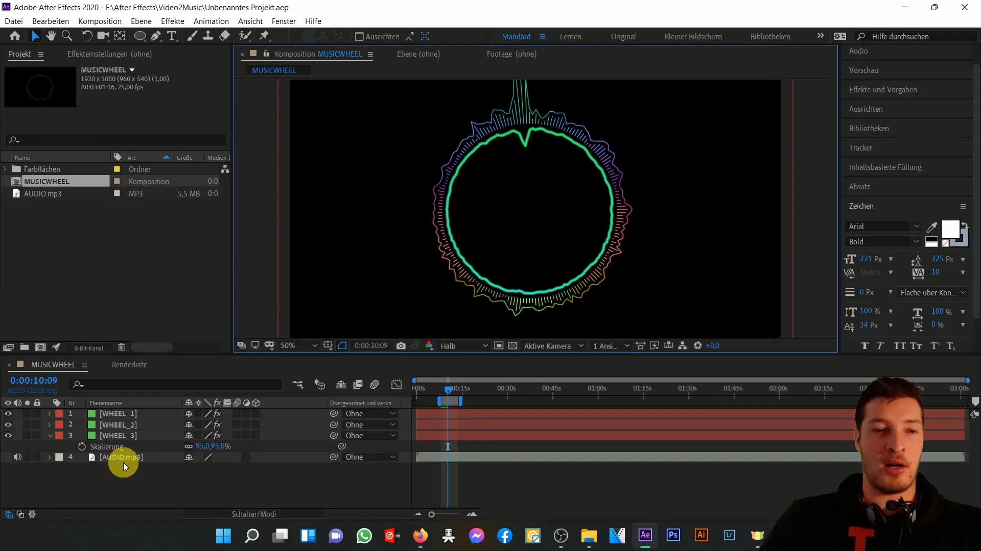 Musikanimation mit Expressions in After Effects