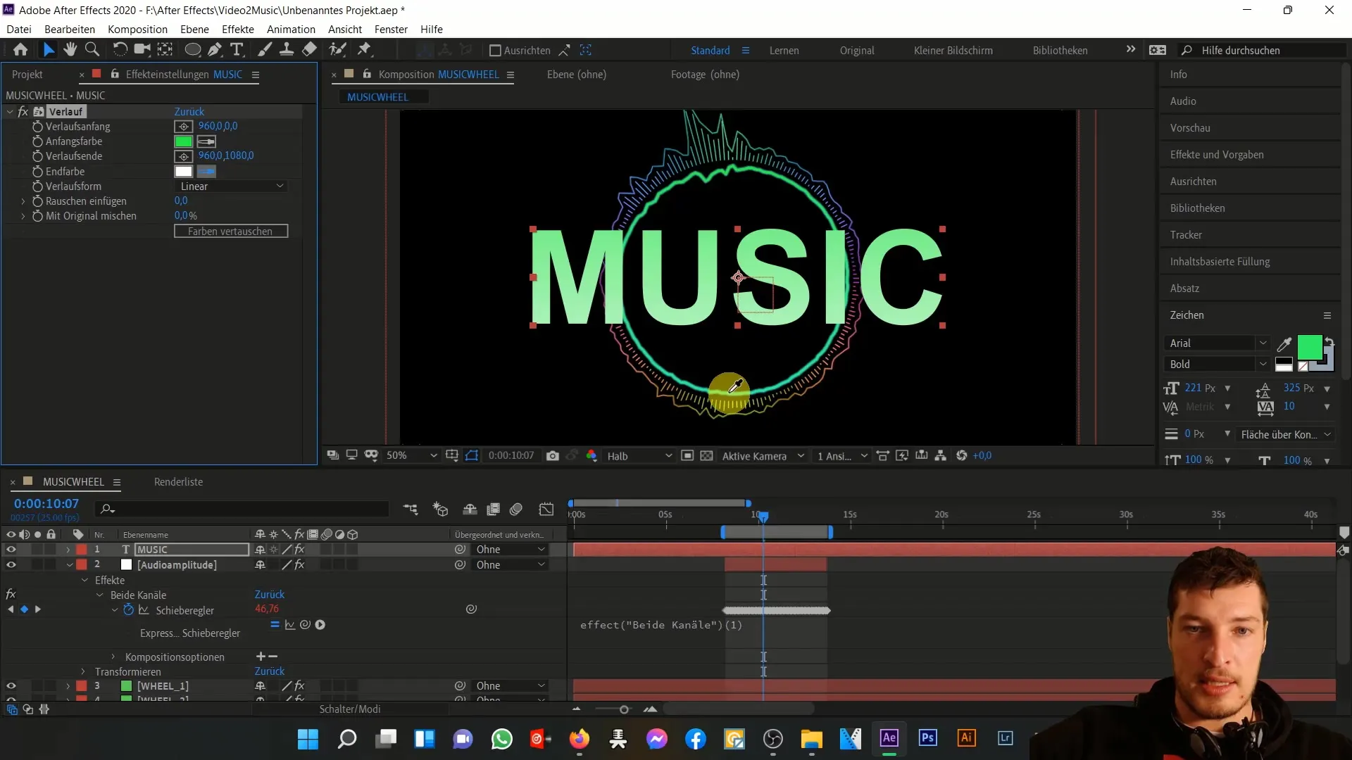 After Effects: Texte animieren und anpassen für Musik