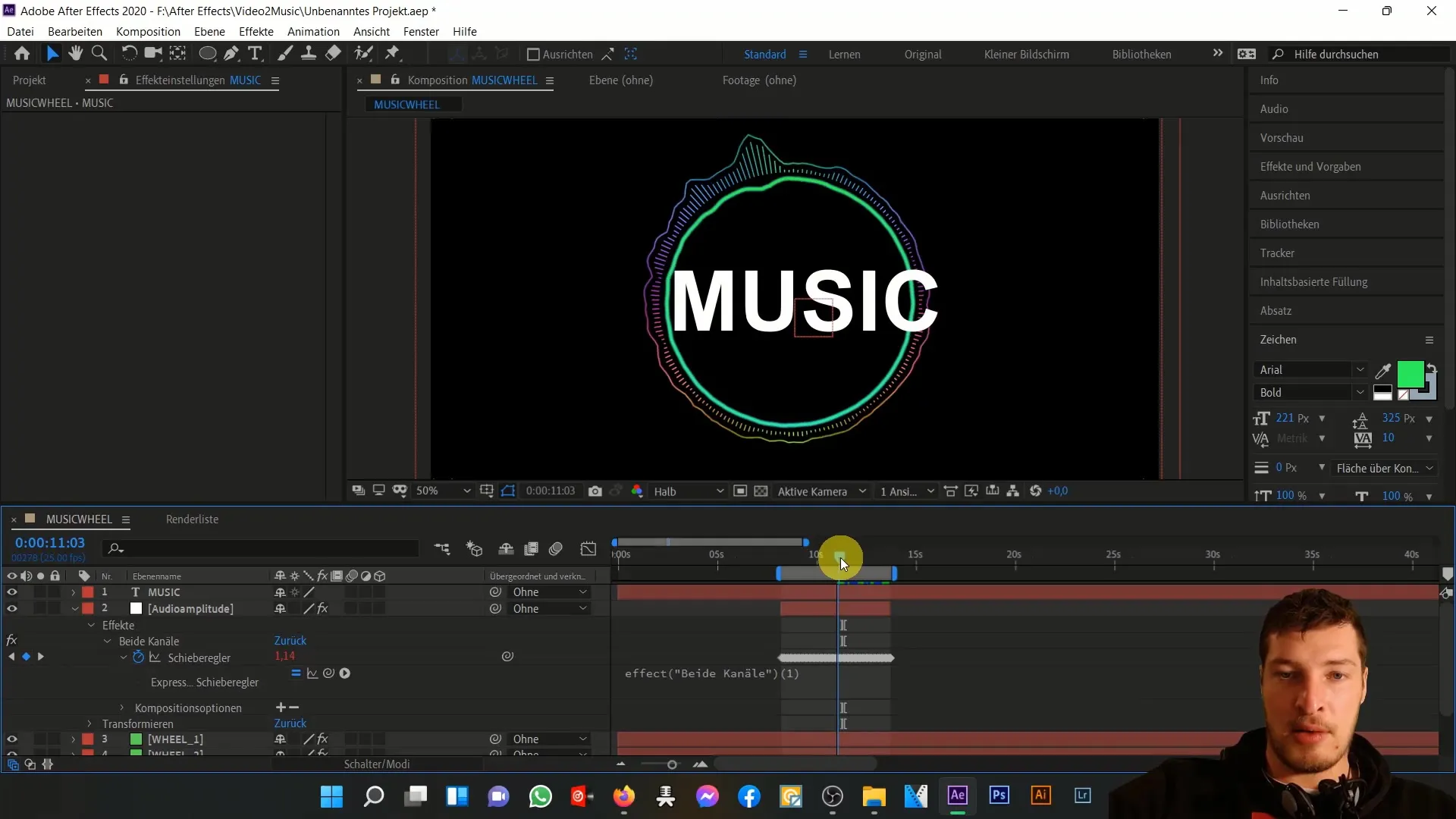 After Effects: Texte animieren und anpassen für Musik