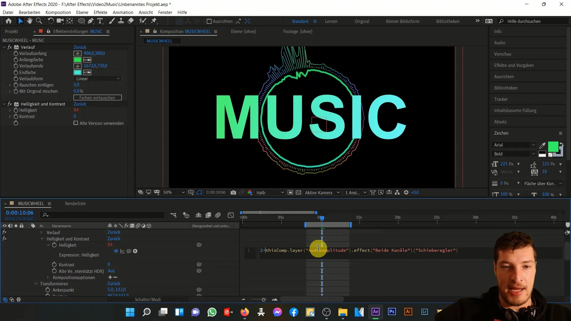 After Effects: Texte animieren und anpassen für Musik