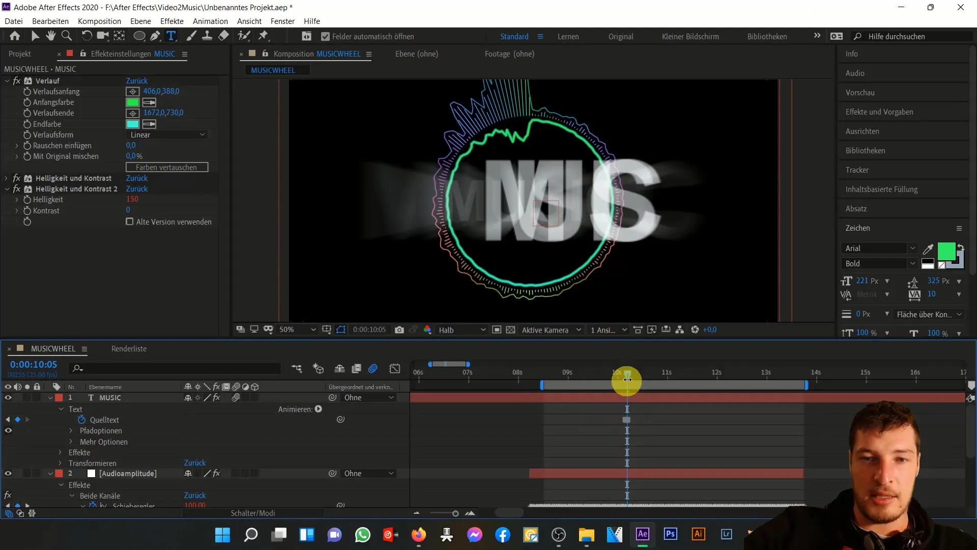After Effects: Texte animieren und anpassen für Musik