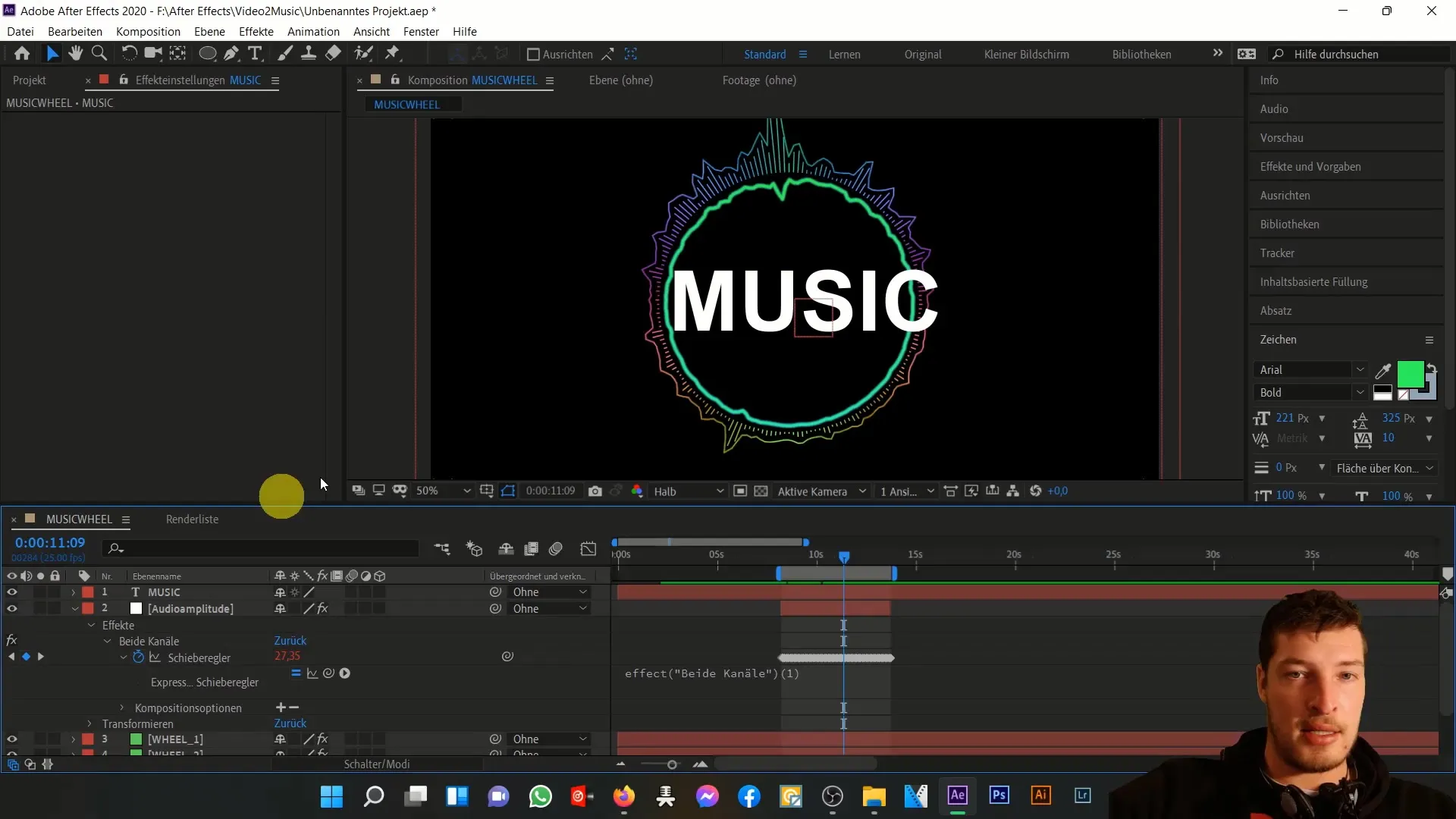 After Effects: Texte animieren und anpassen für Musik