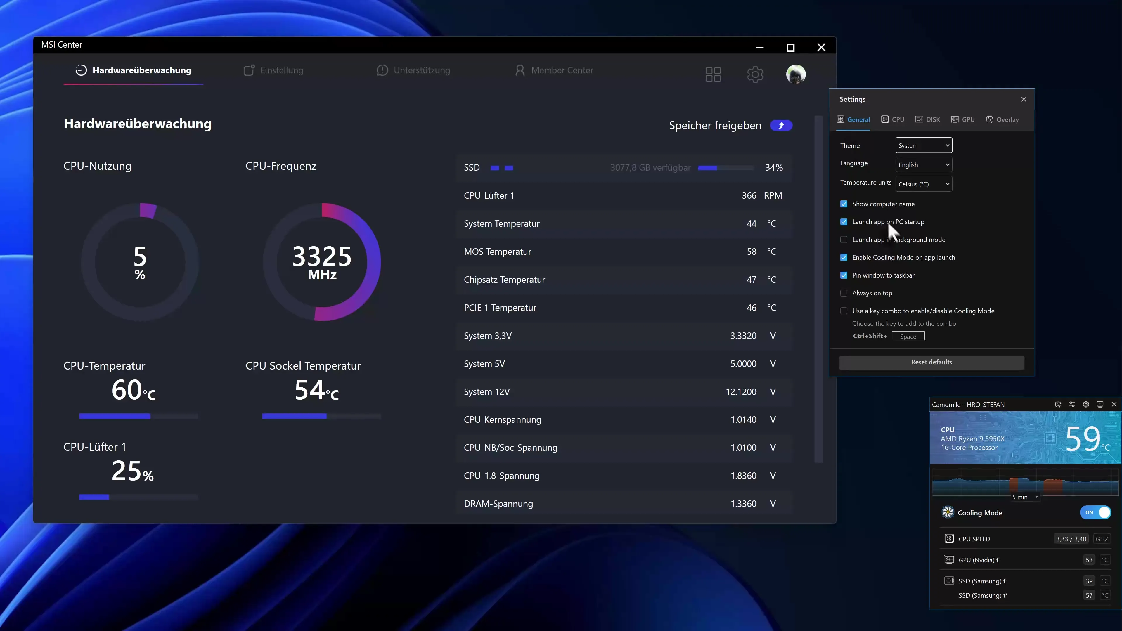 Chamomile: Run the PC quietly and coolly