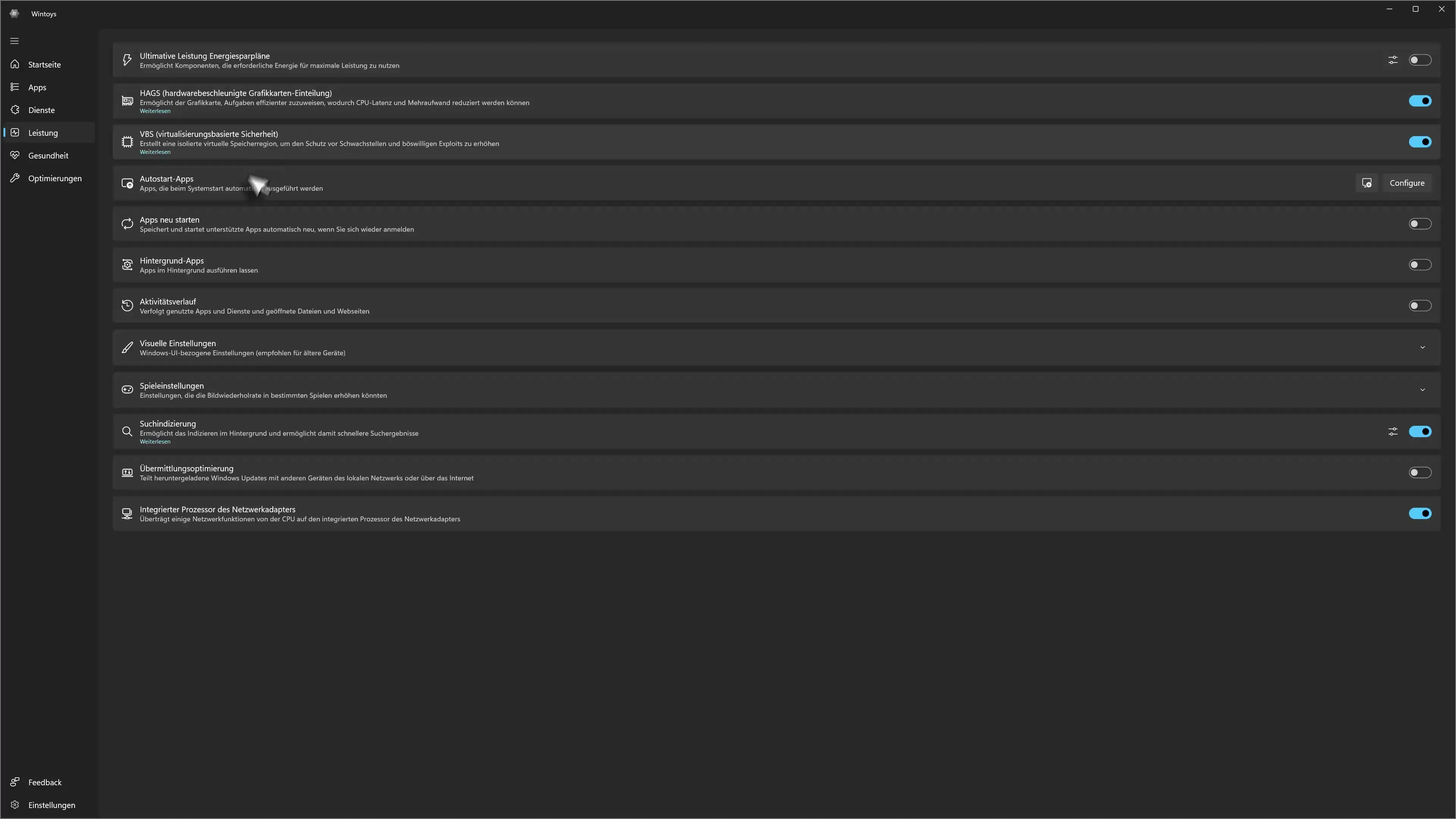 Wintoys for Windows: Optimization Made Easy