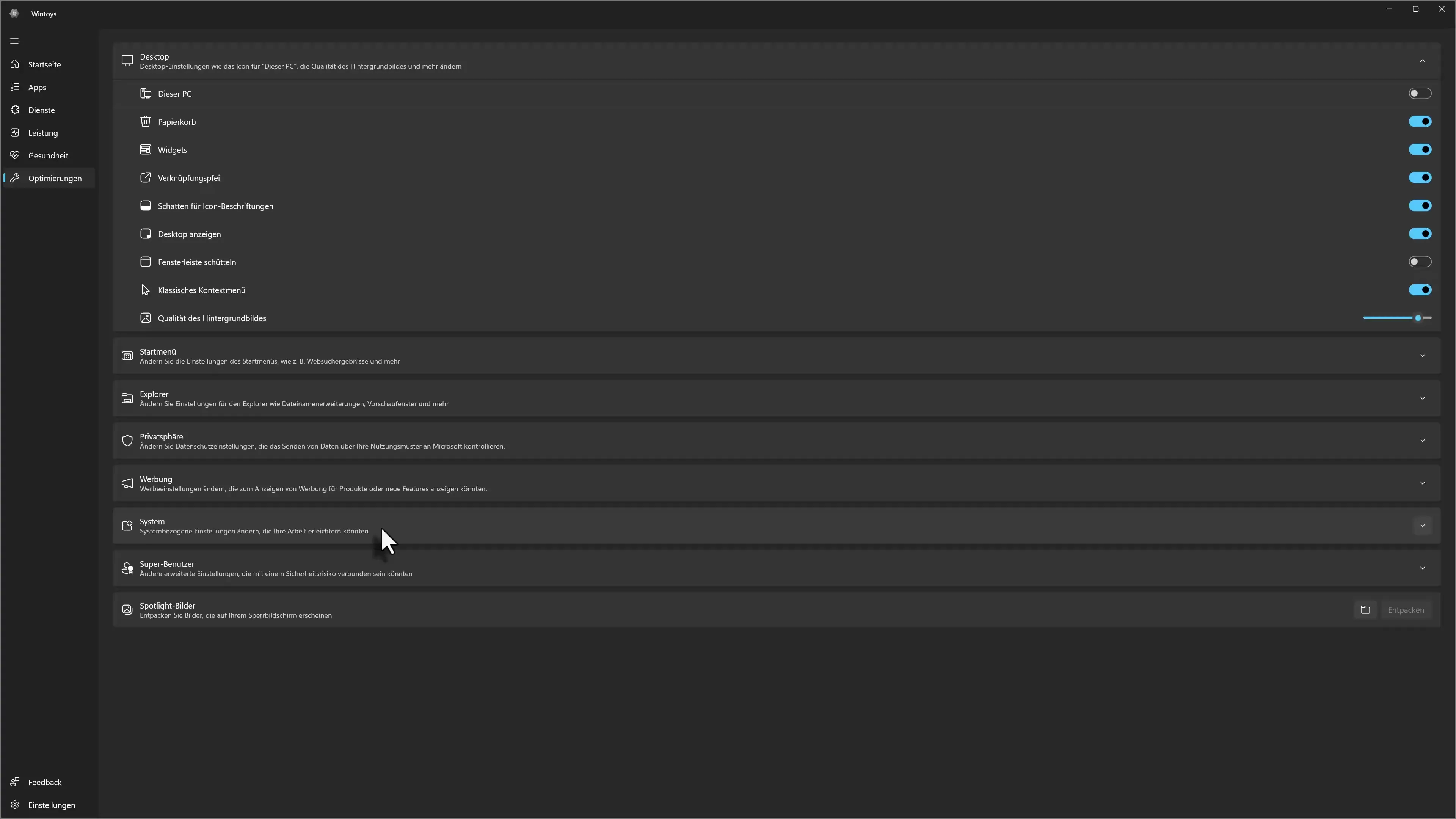 Wintoys for Windows: Optimization Made Easy
