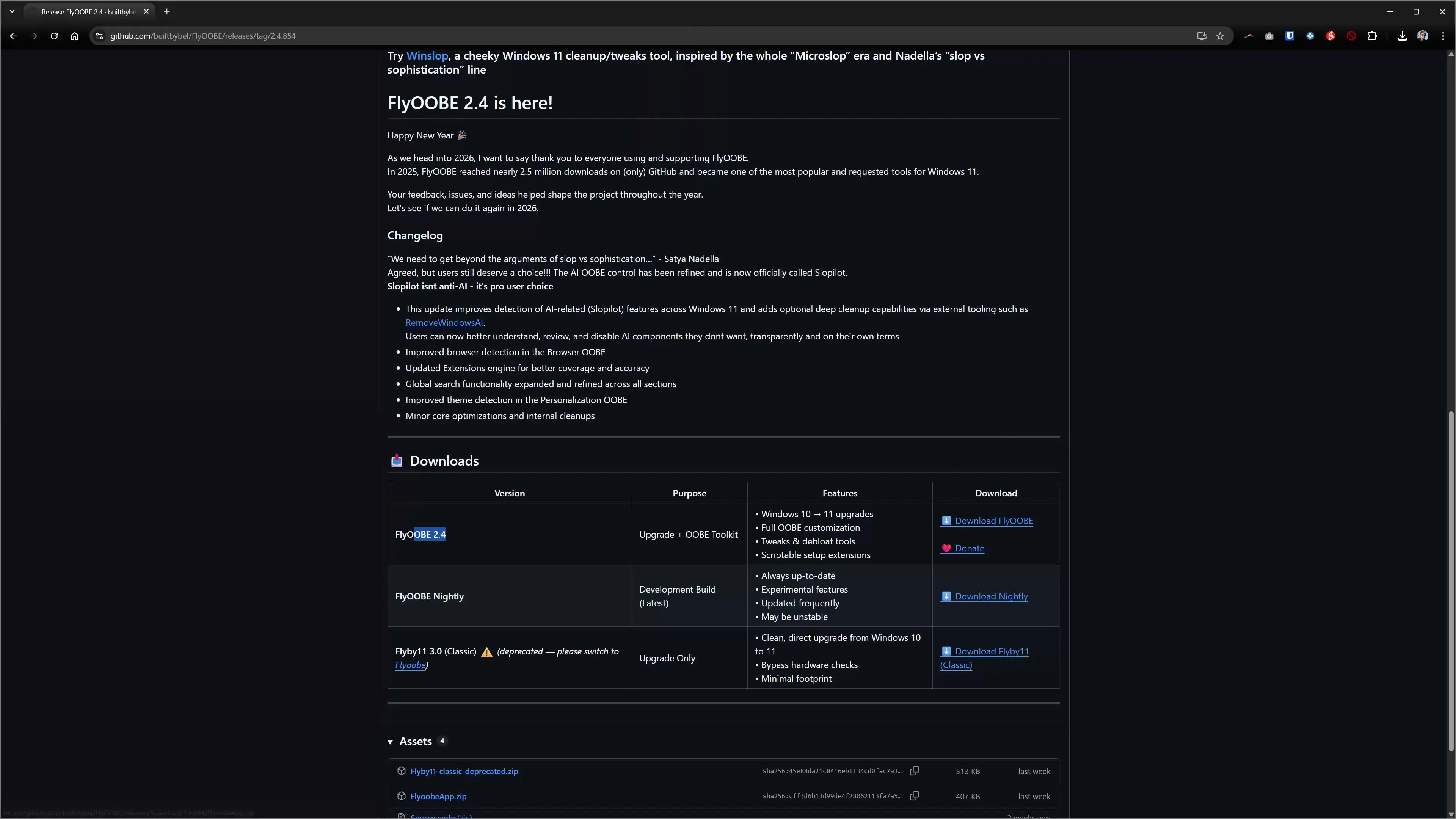 FlyOOBE 2.4 &ndash; Remove bloatware in Windows 11