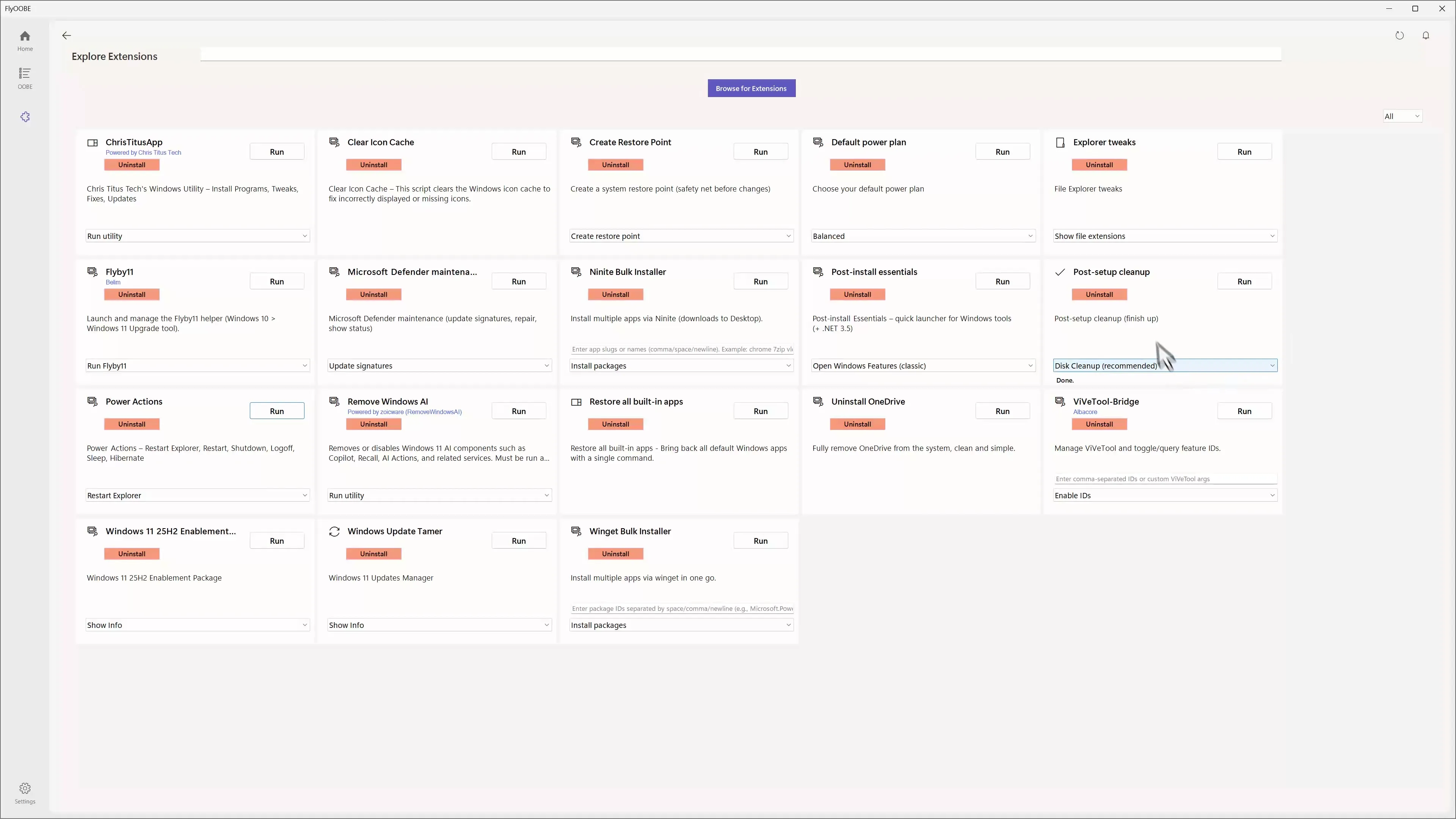 FlyOOBE 2.4 &ndash; Remove bloatware in Windows 11