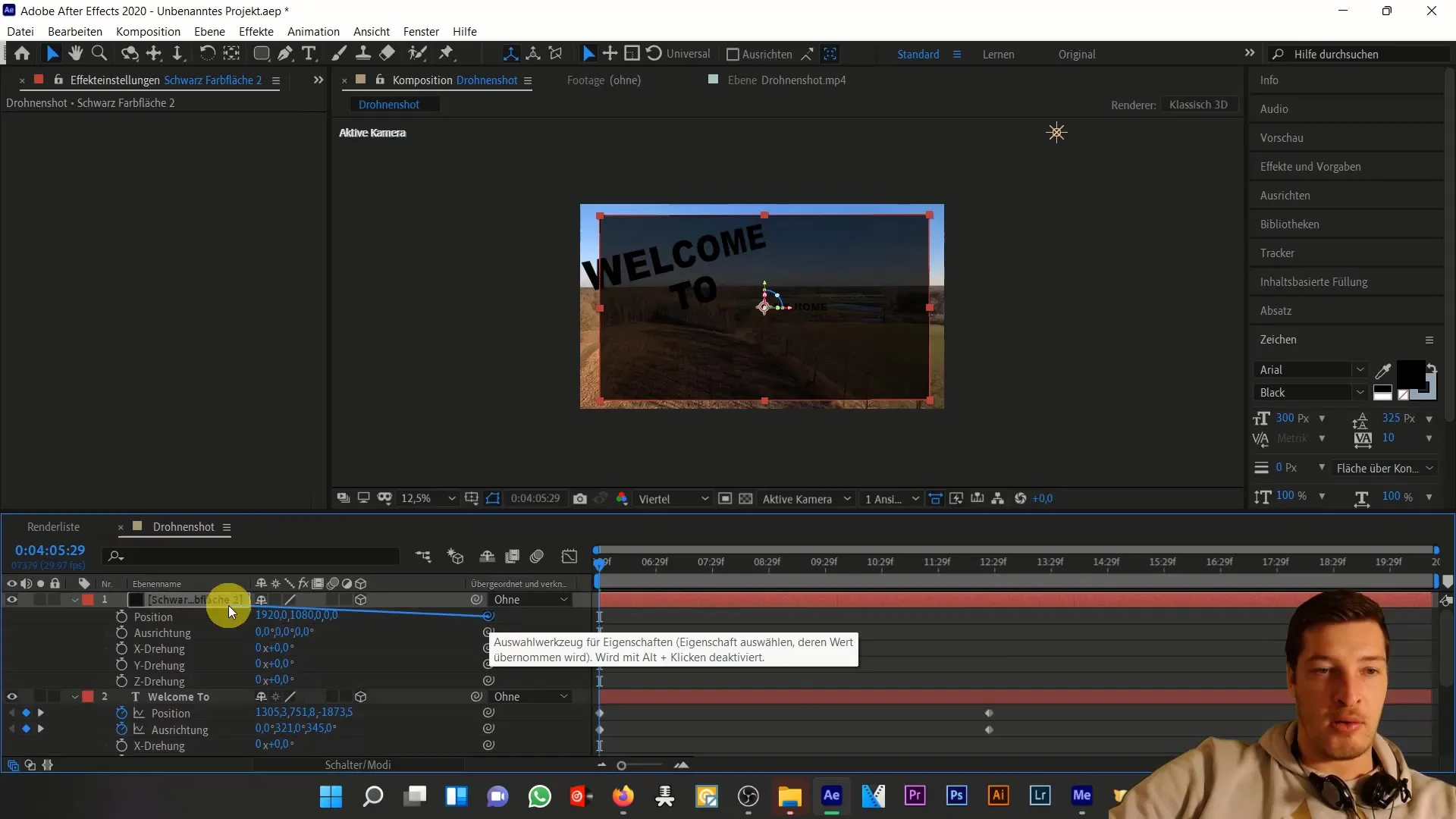 Integrasi teks kreatif dalam drone shot dengan After Effects Integrasi teks kreatif dalam gambar drone dengan After Effects