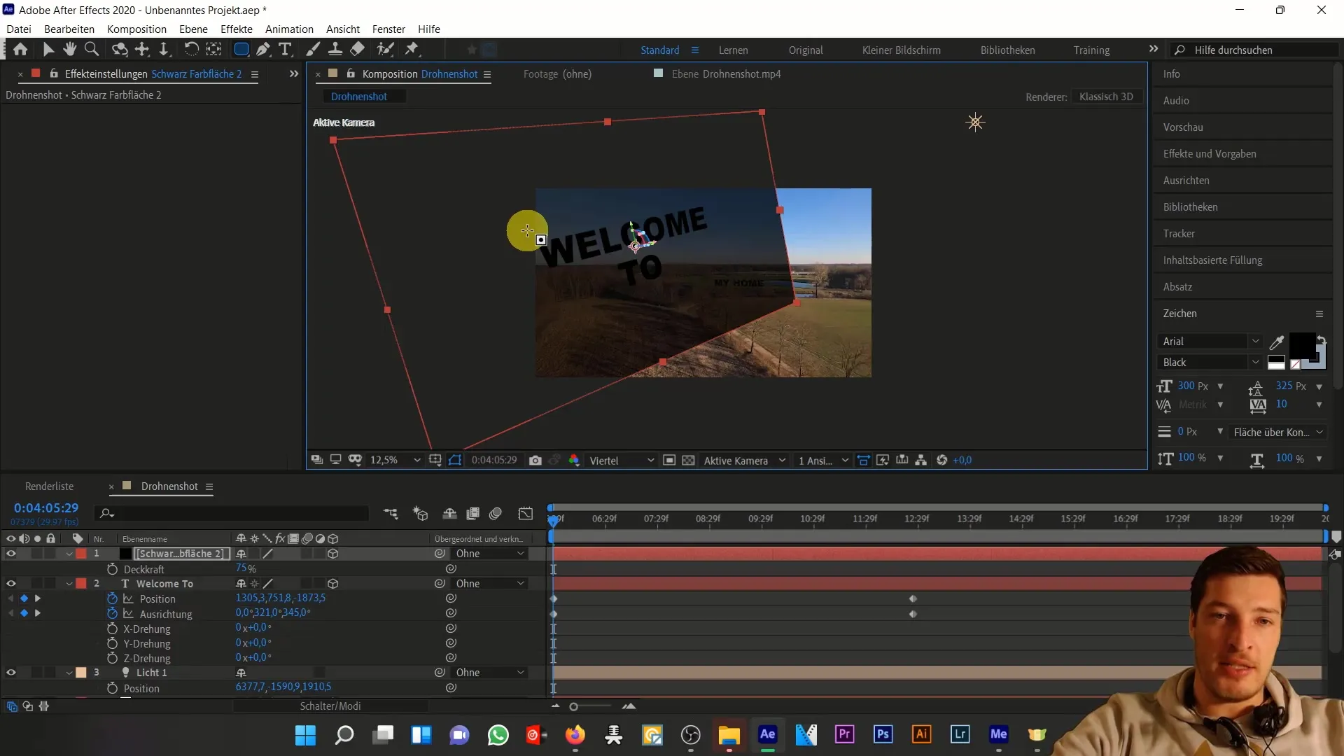 Integrasi teks kreatif dalam drone shot dengan After Effects Integrasi teks kreatif dalam drone shot dengan After Effects